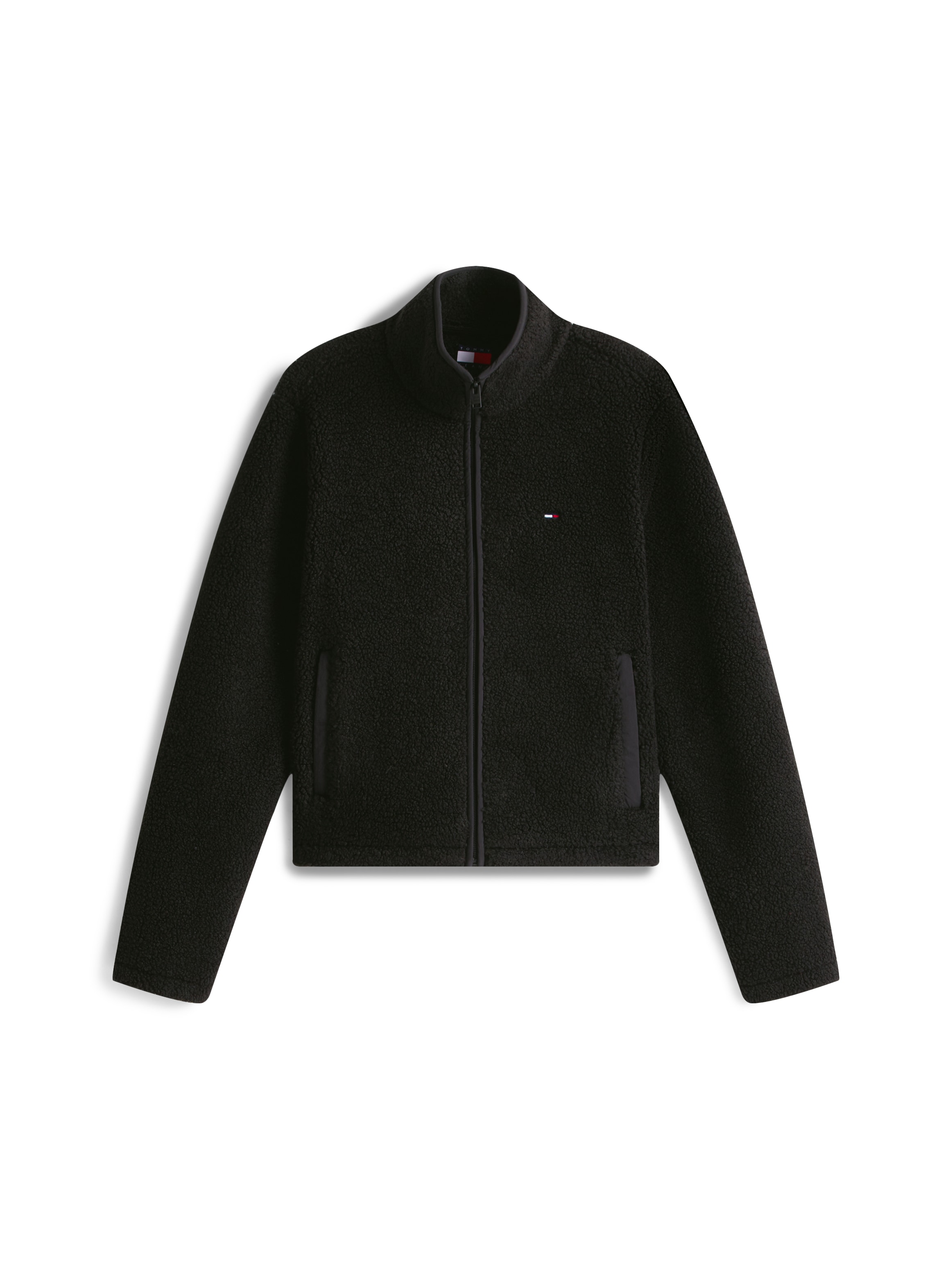 Tommy Jeans Veste sweat »TJW REG SH S-FLAG TEDDY ZIP THRU« fibre synthétique, coupe régulière