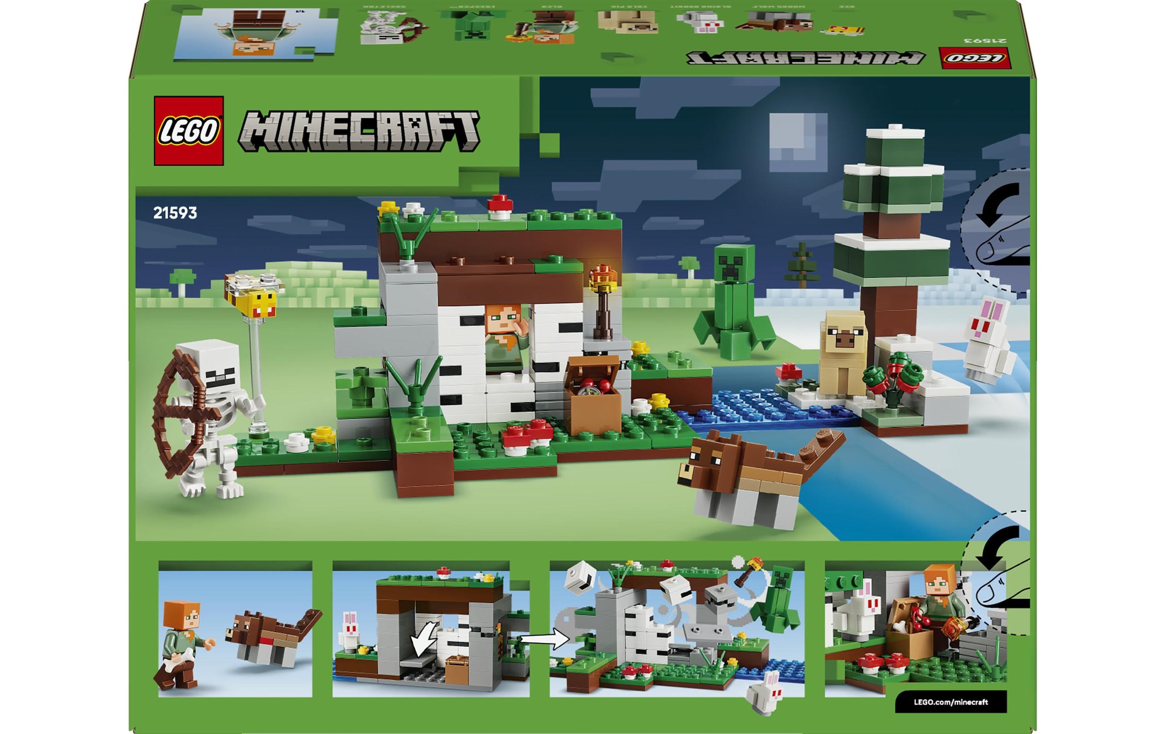 LEGO® Konstruktionsspielsteine »Erstes Abenteuer in der Nacht (21593), LEGO Minecraft« Made in Europe