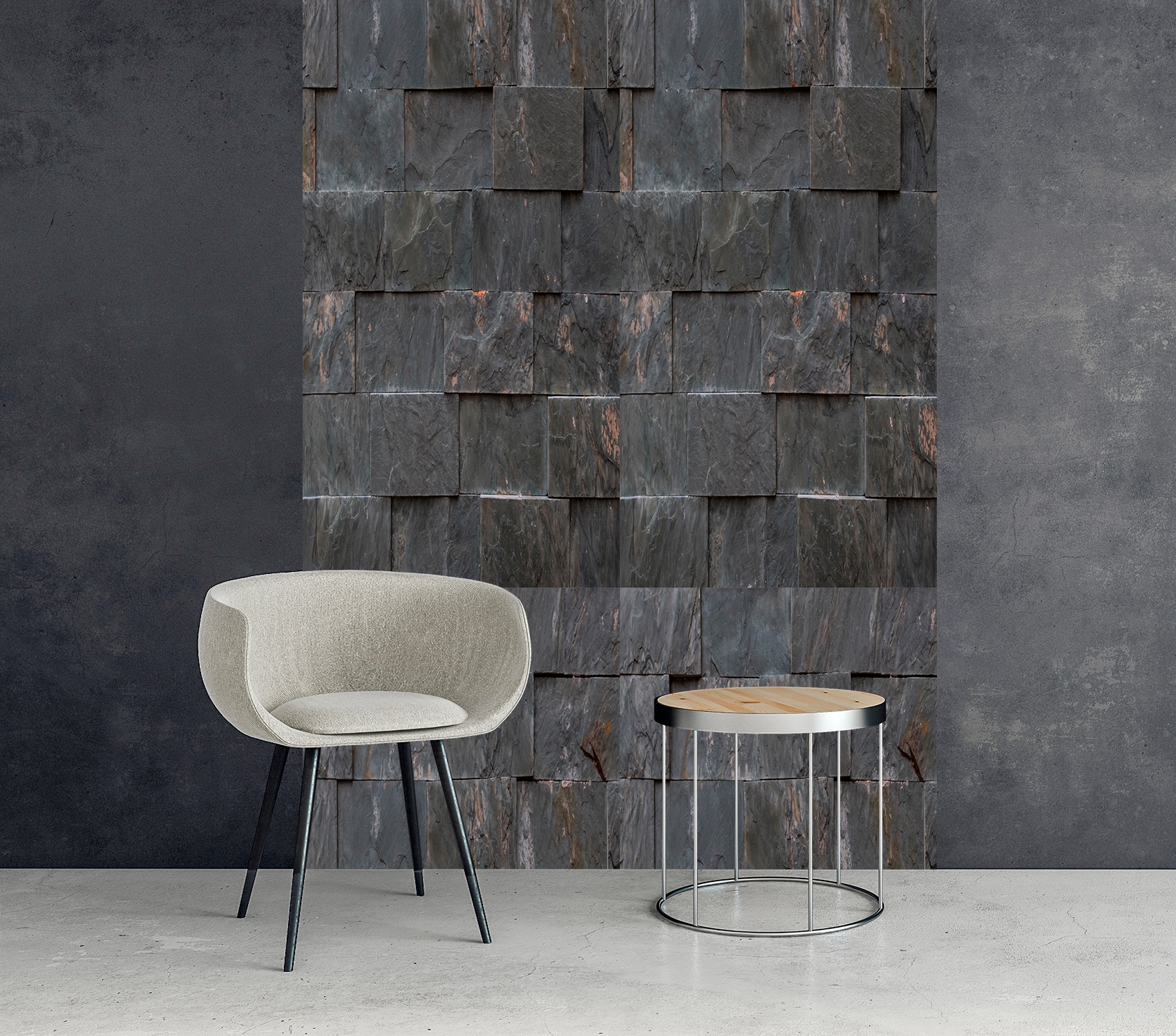 queence Papier peint vinyle »Hugo« Aspect pierre | Effets d'abrasion | couleurs unies | faire le ménage | imprimé | minimaliste 90x250cm, selbstklebend, kinderleichte Anbringung, , Sticker