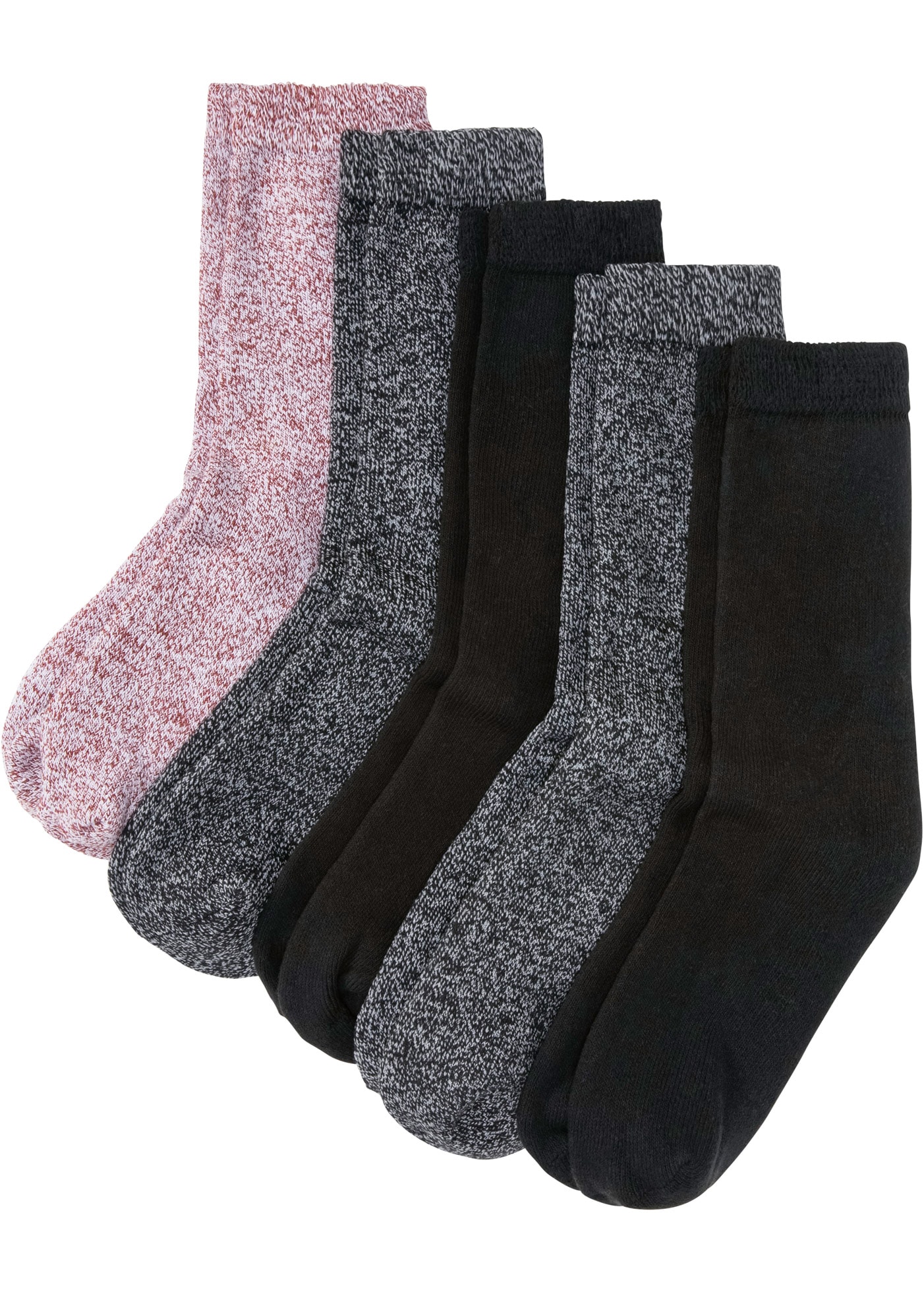 bonprix Chaussettes douillettes »Thermo Frottee Socken mit Bio-Baumwolle (5er Pack)« Packung, 5, 5 Couple tlg. Thermo Frottee Socken mit Bio-Baumwolle (5er Pack)