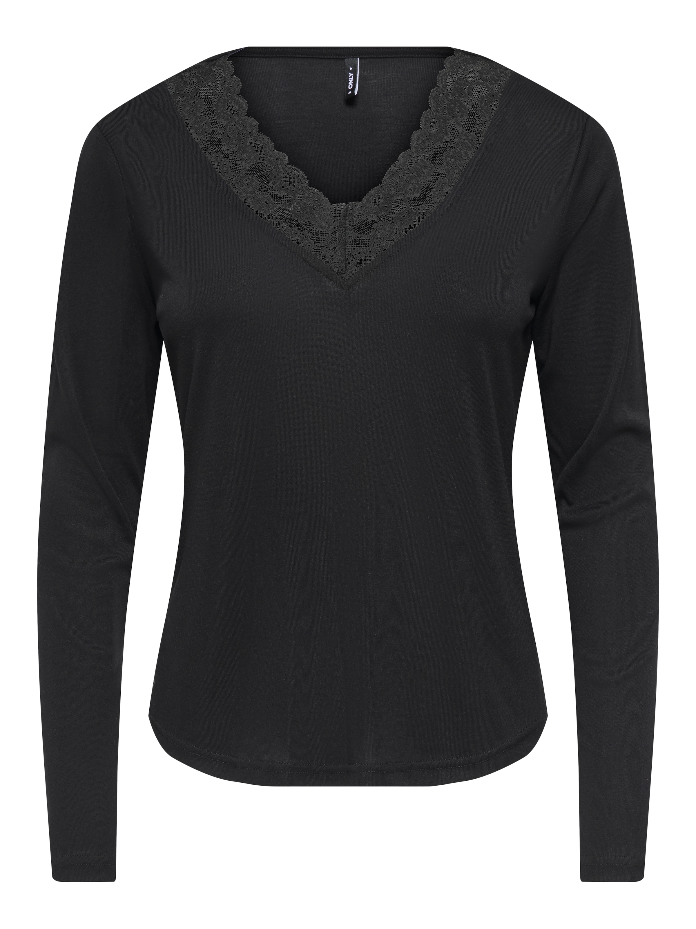 ONLY T-shirt à manches longues »ONLIDA L/S V NECK LACE TOP CS JRS« mélange viscose, coupe régulière