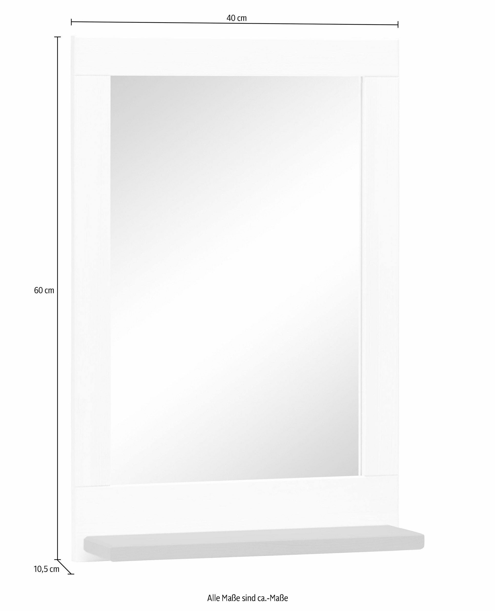 Home affaire Badspiegel »JOSIE« aus Massivholz, 40x60 cm, aus Massivholz, mit Ablage