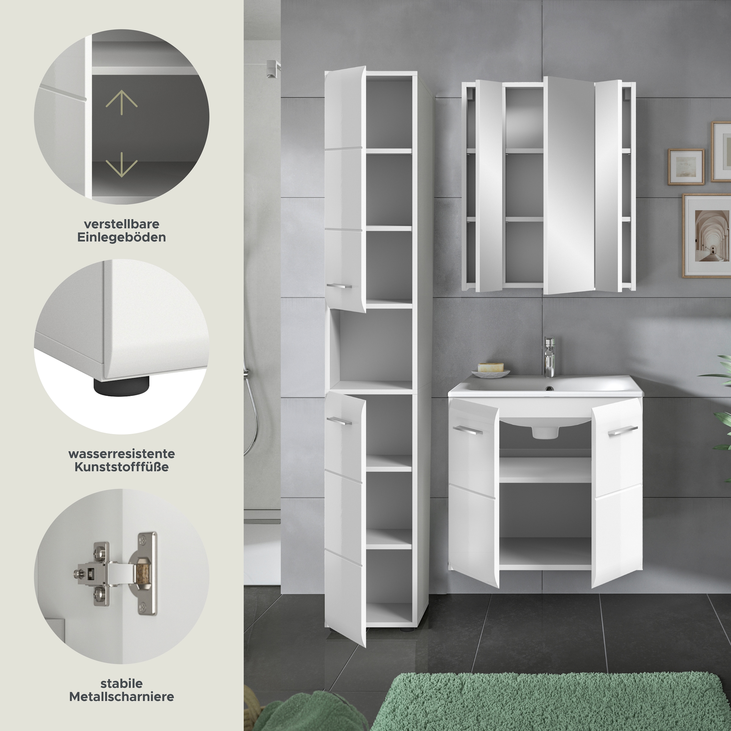 INOSIGN Ensemble de salle de bains Set, 4 cuis tlg.