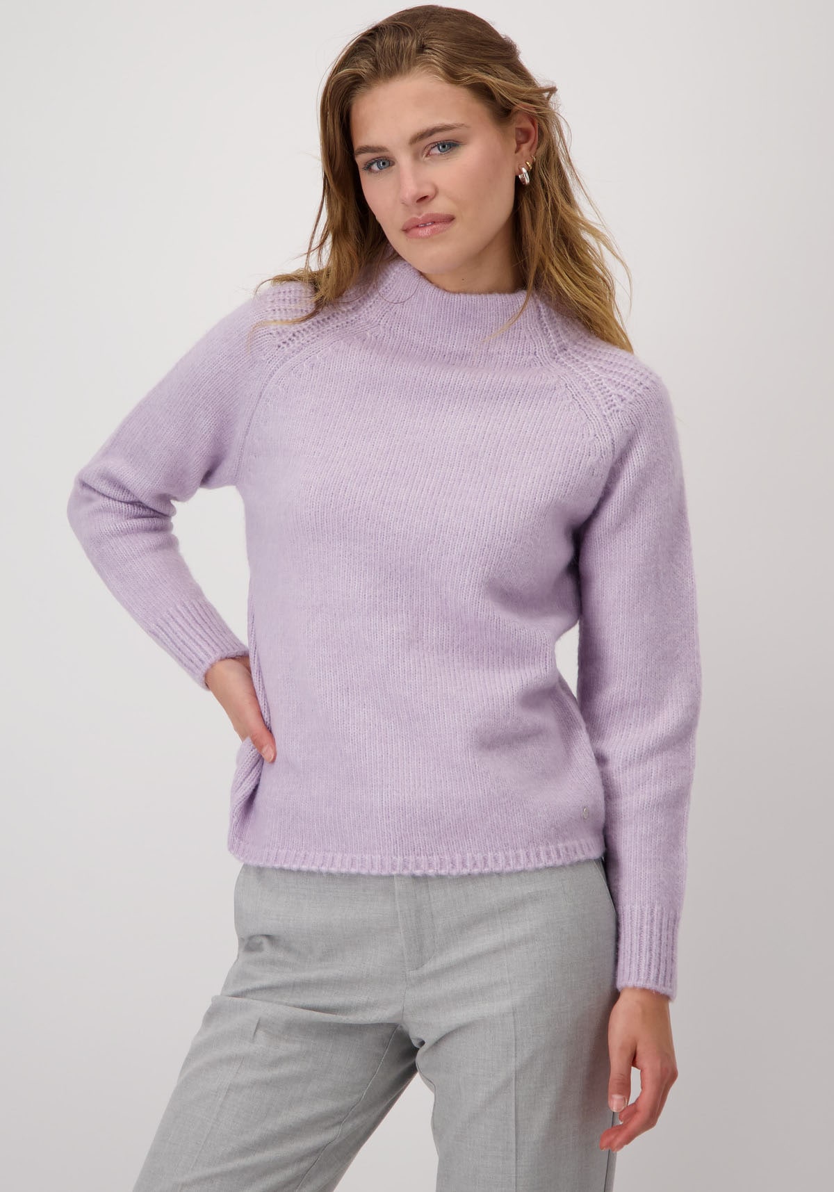 Monari Strickpullover, aus Flauschgarn