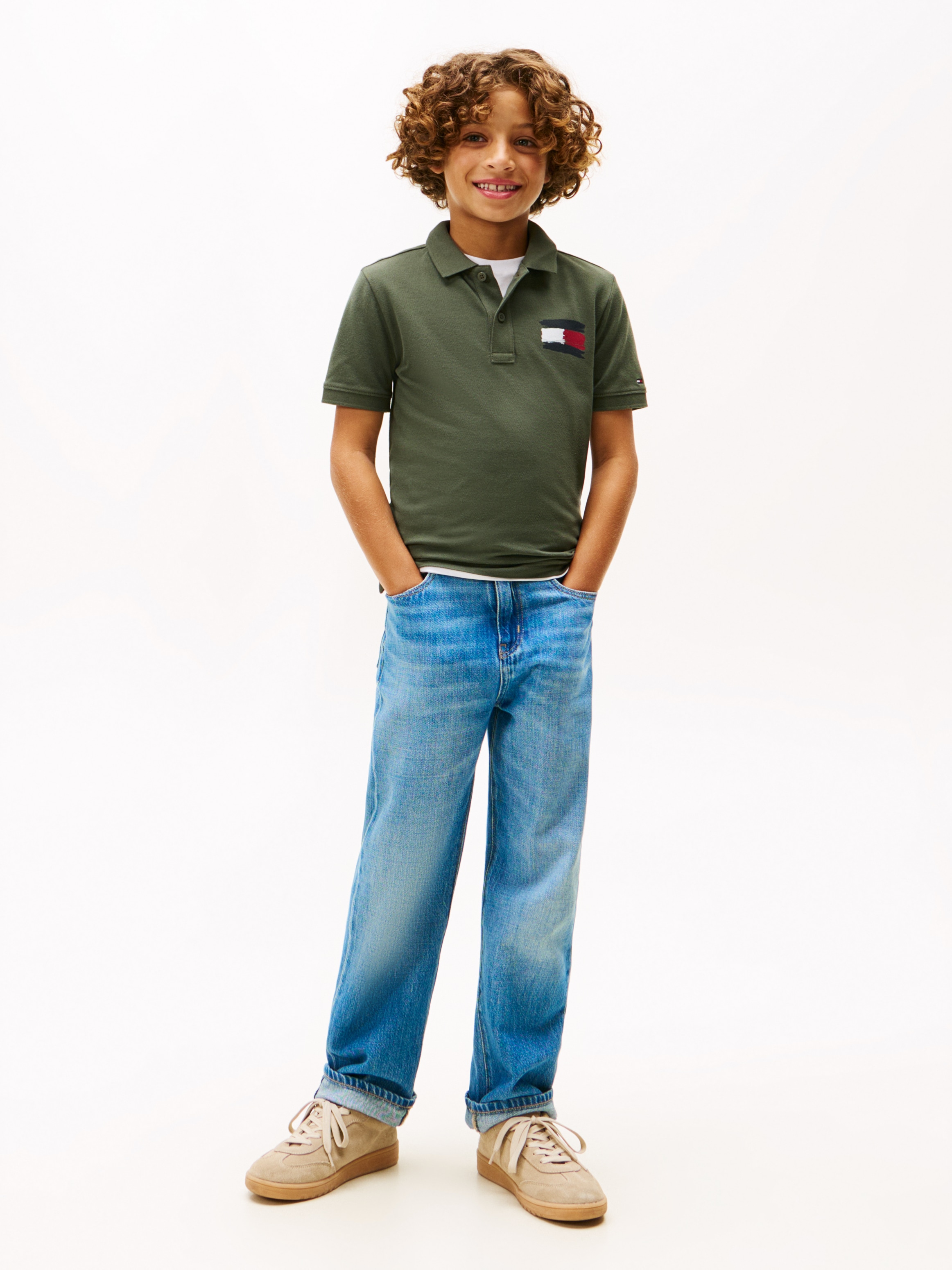 Tommy Hilfiger Poloshirt »TOMMY FLAG POLO SS«, Kinder bis 16 Jahre