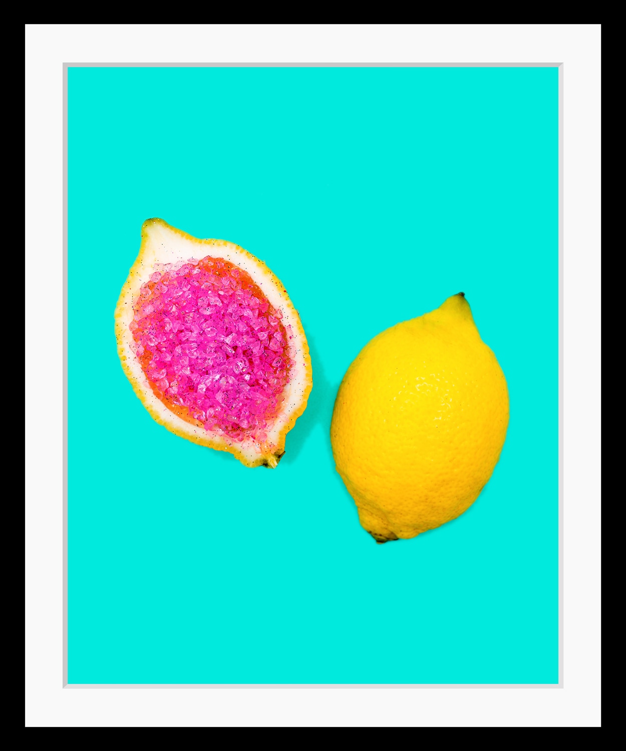 Image of queence Bild "Anne" Kunst Lebensmittel Obst Obst Bilder Orange HD Premium Poster-Druck inkl. Holzrahmen
