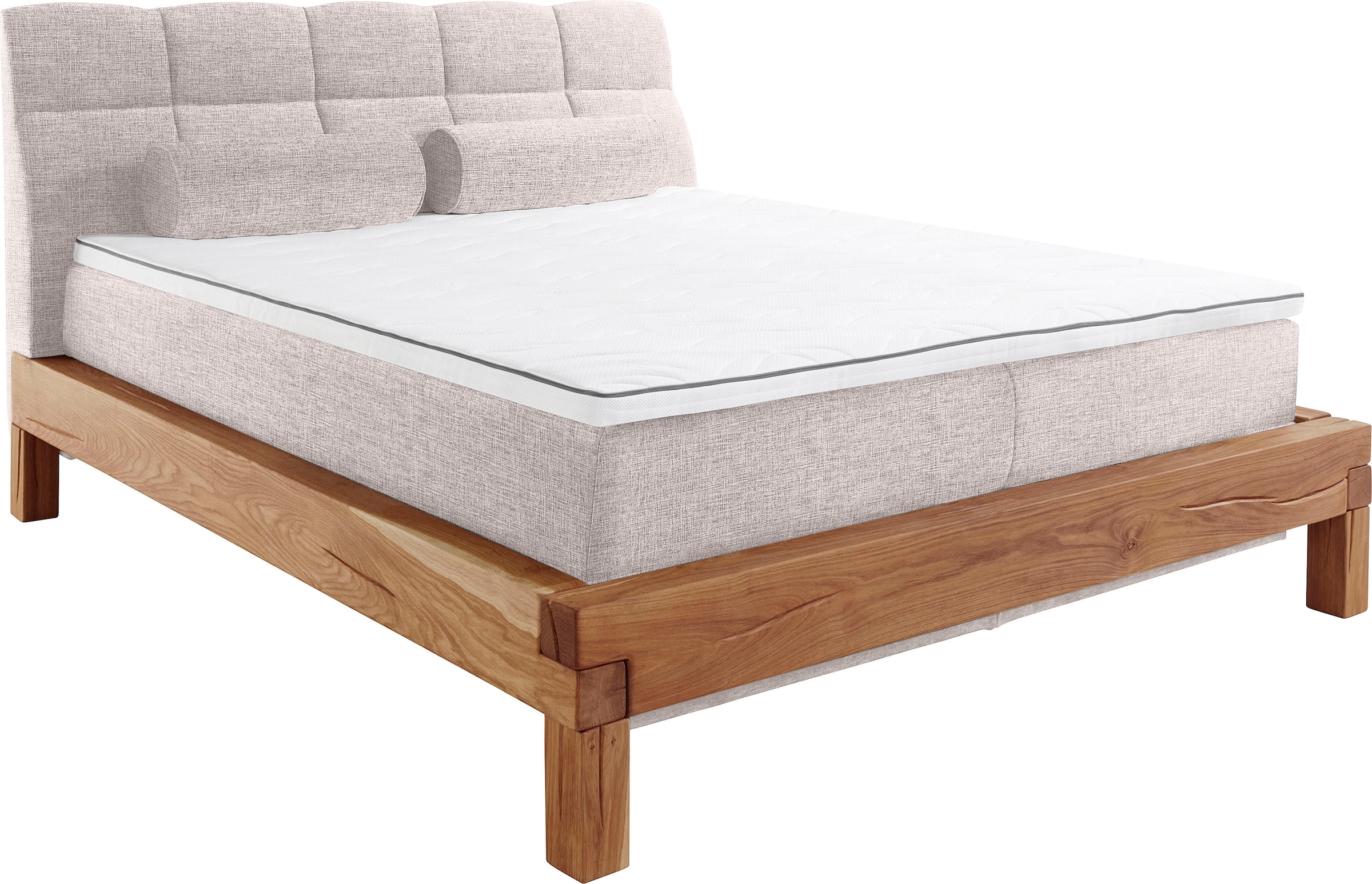 Home affaire Boxspringbett »Villads«, Liegefläche: 160/200 cm aus Balkeneiche, Inside-Boxspring-Unterbau