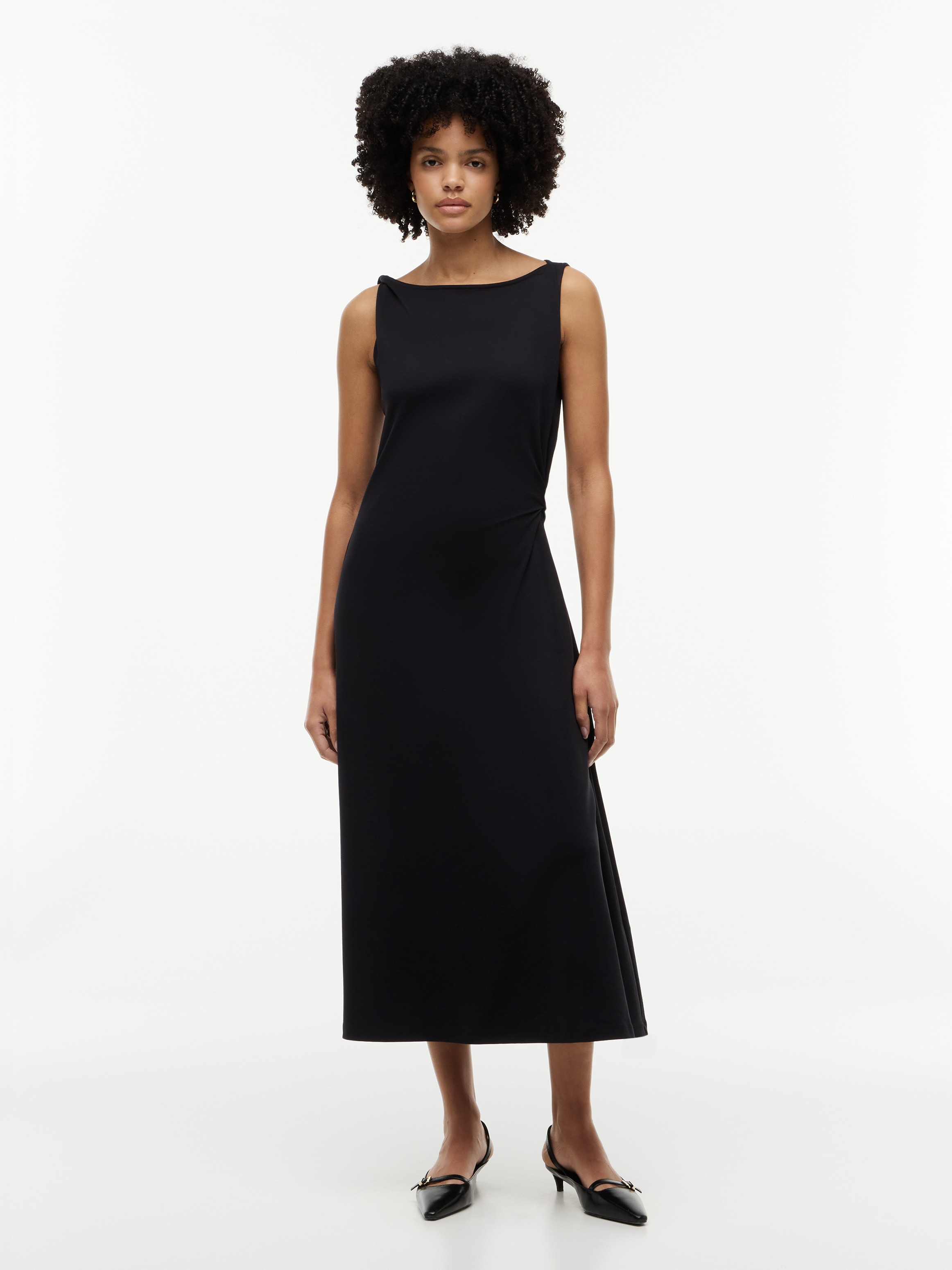Tommy Hilfiger Jerseykleid »INTERLOCK KNOT DETAIL DRESS« Ohne Tasche Baumwolle, Interlock