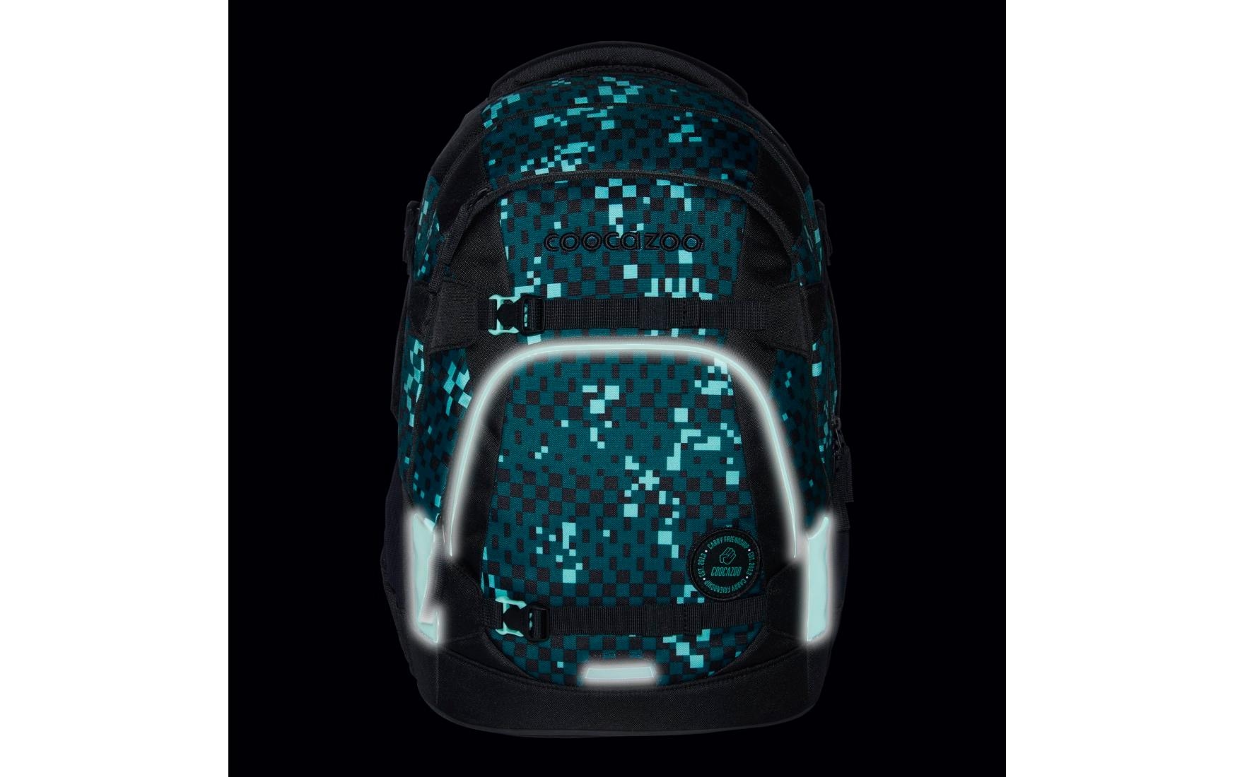 Coocazoo Schulrucksack »Pixel Blox Grün, Schwarz«
