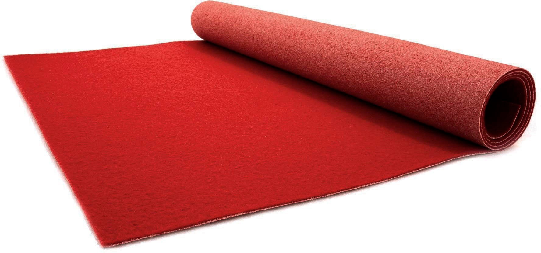 Primaflor-Ideen in Textil Läufer "PODIUM, Made in Belgium" rechteckig 2,6 mm Höhe Breite 200 cm, Nadelfilz, Uni-Farben, ideal für Veranstaltungen