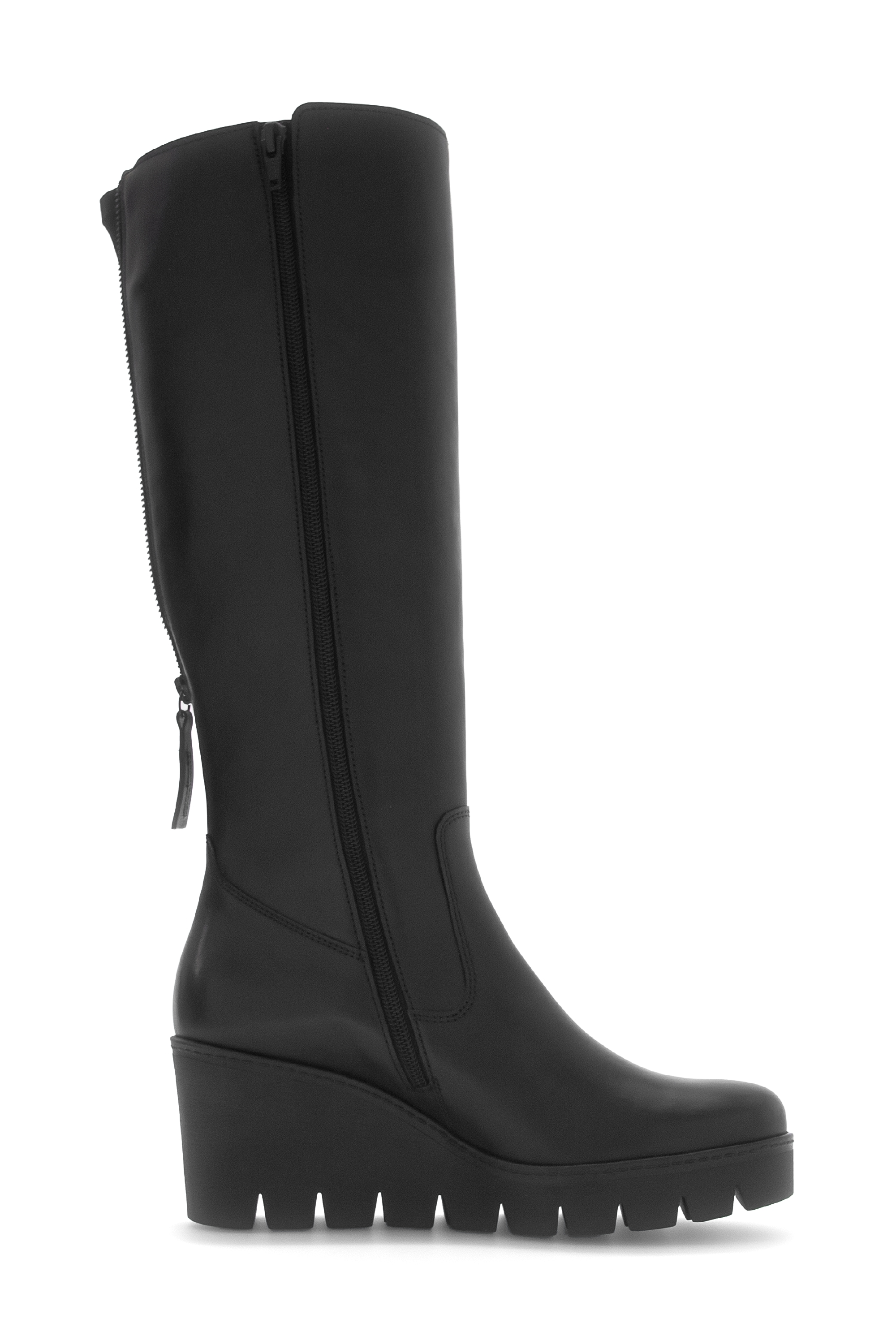 Gabor Bottes  , talon compensé, bottes hautes à deux fermetures éclair