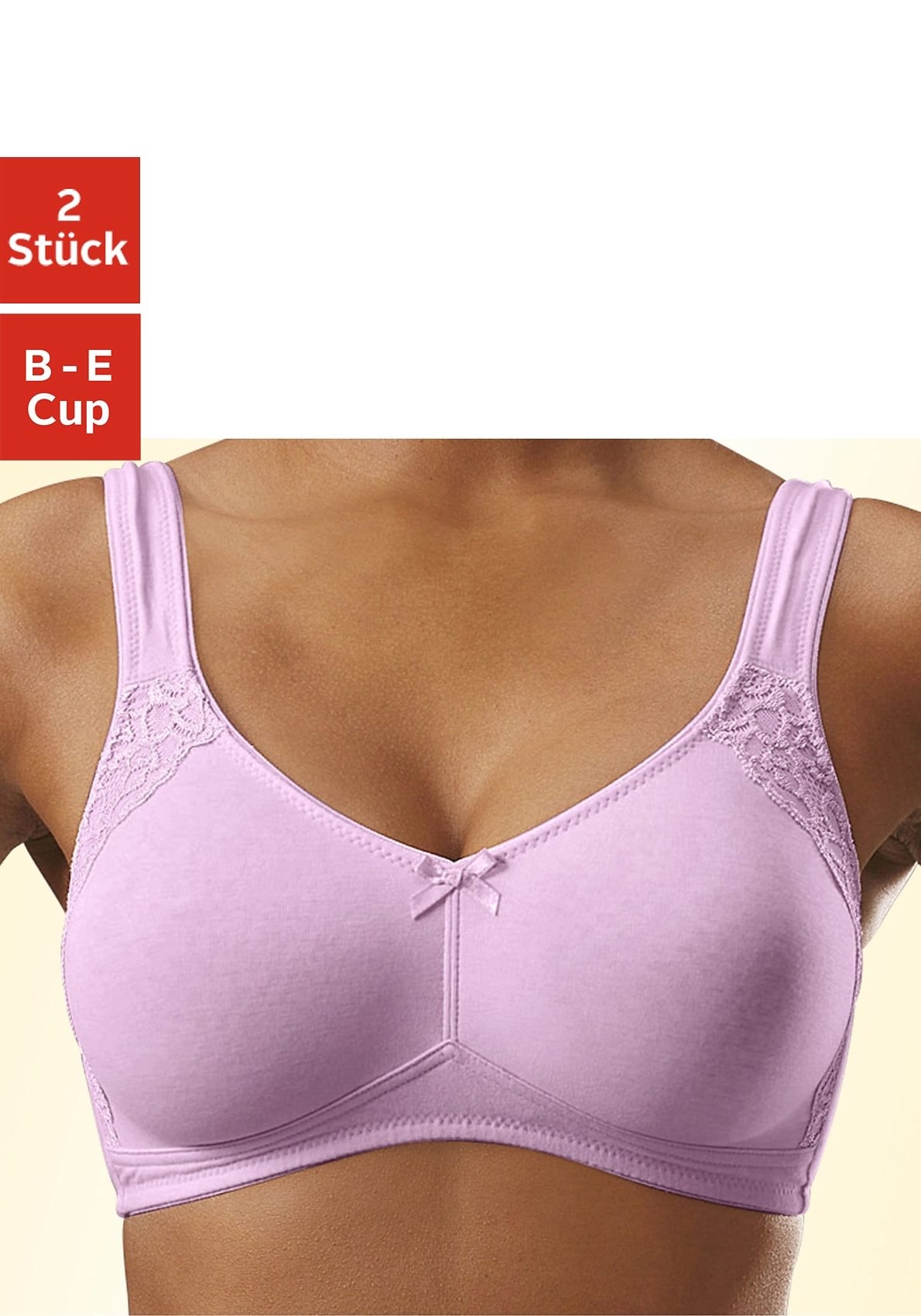 Soft-BH, kaufen (Packung, petite Bügel, fleur ohne Basic Dessous ♕ aus Stück), versandkostenfrei 2 Baumwolle,