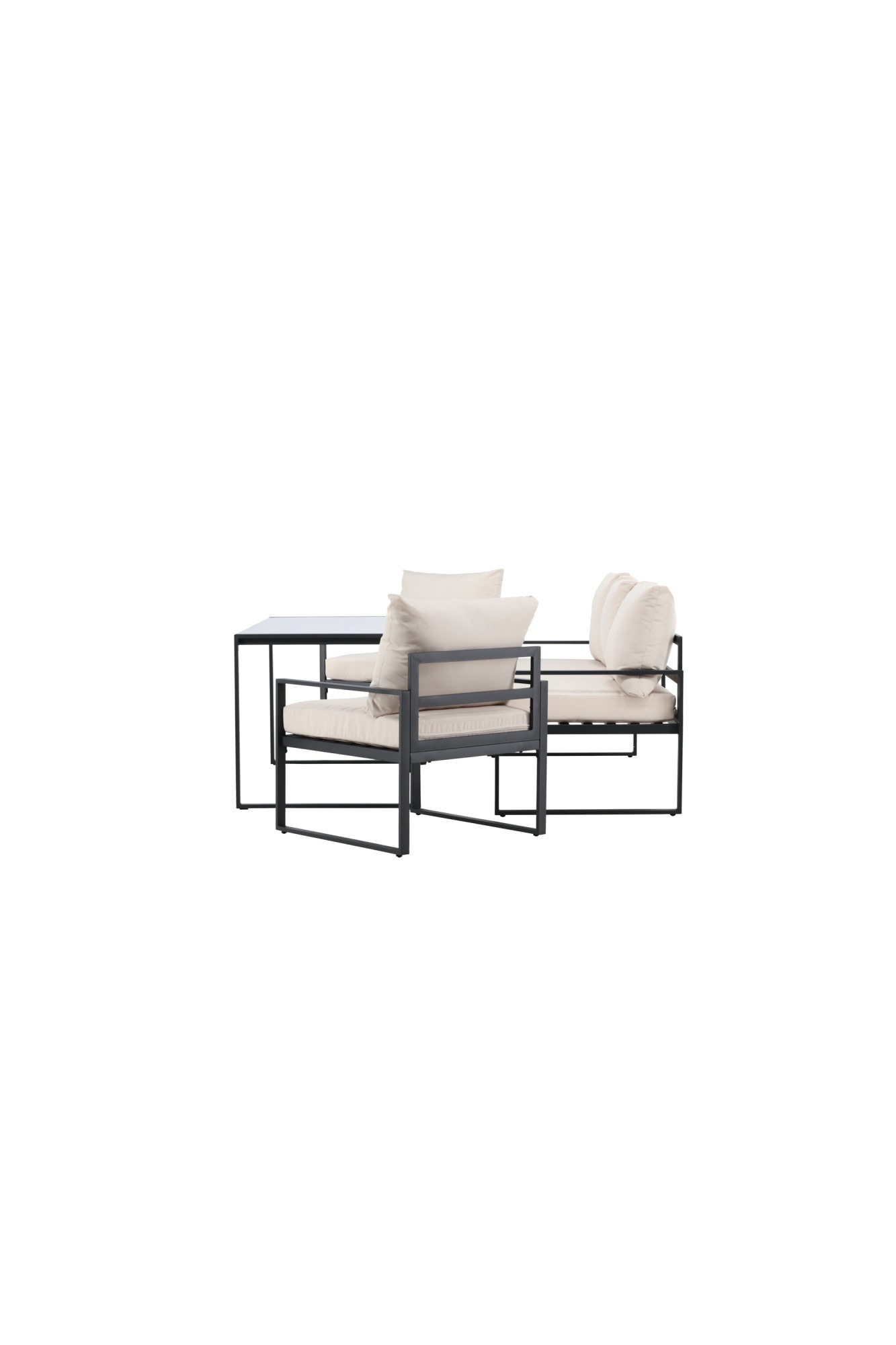Venture Home Ensemble salon de jardin »Catania, grosszügiges Outdoor-Set für hohen Sitzkomfort« 4 tlg. Loungemöbel mit Stoffbezug, angenehm, weich