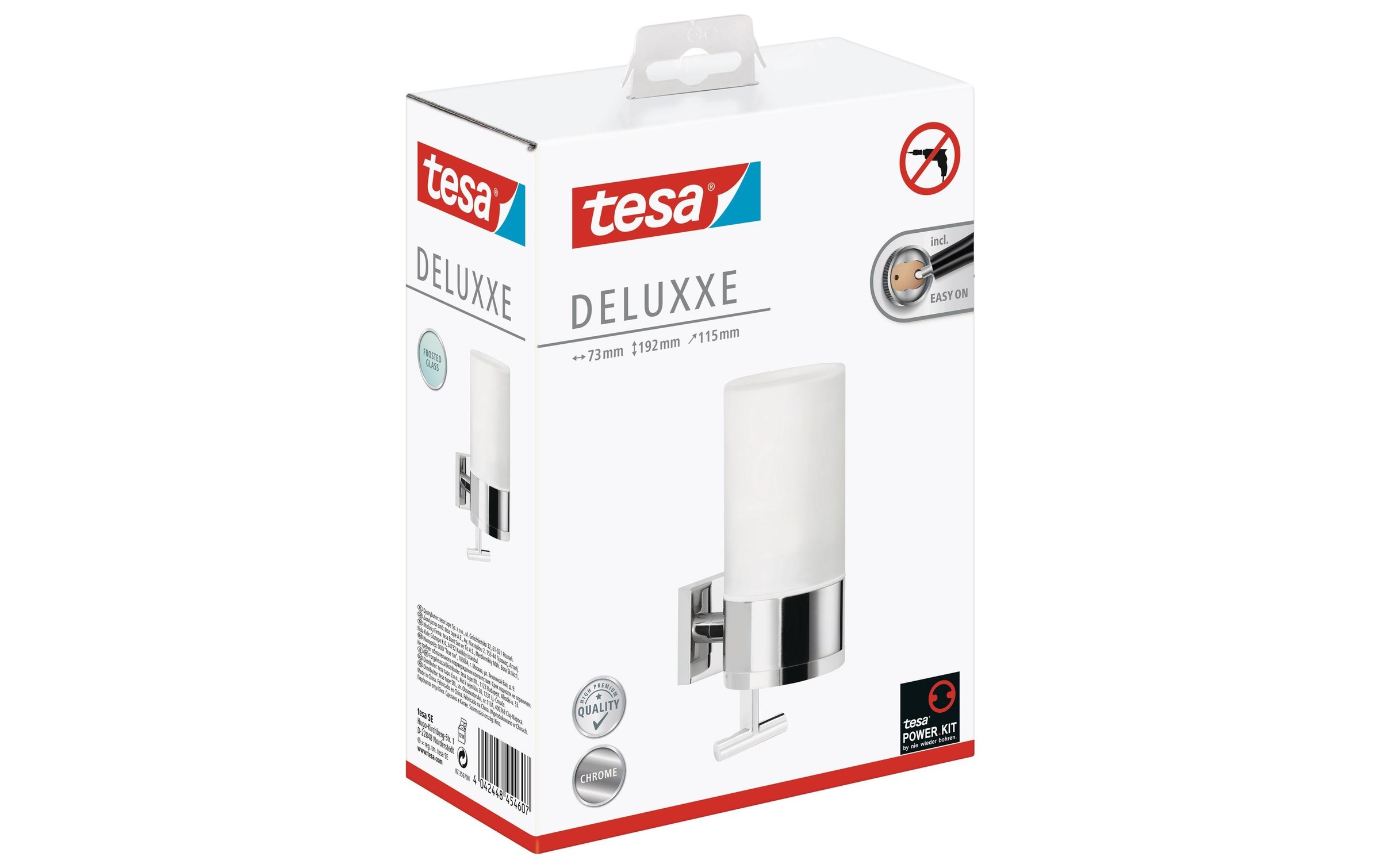 tesa Seifenspender »Deluxxe 230 ml, Silberfarben/Weiss«