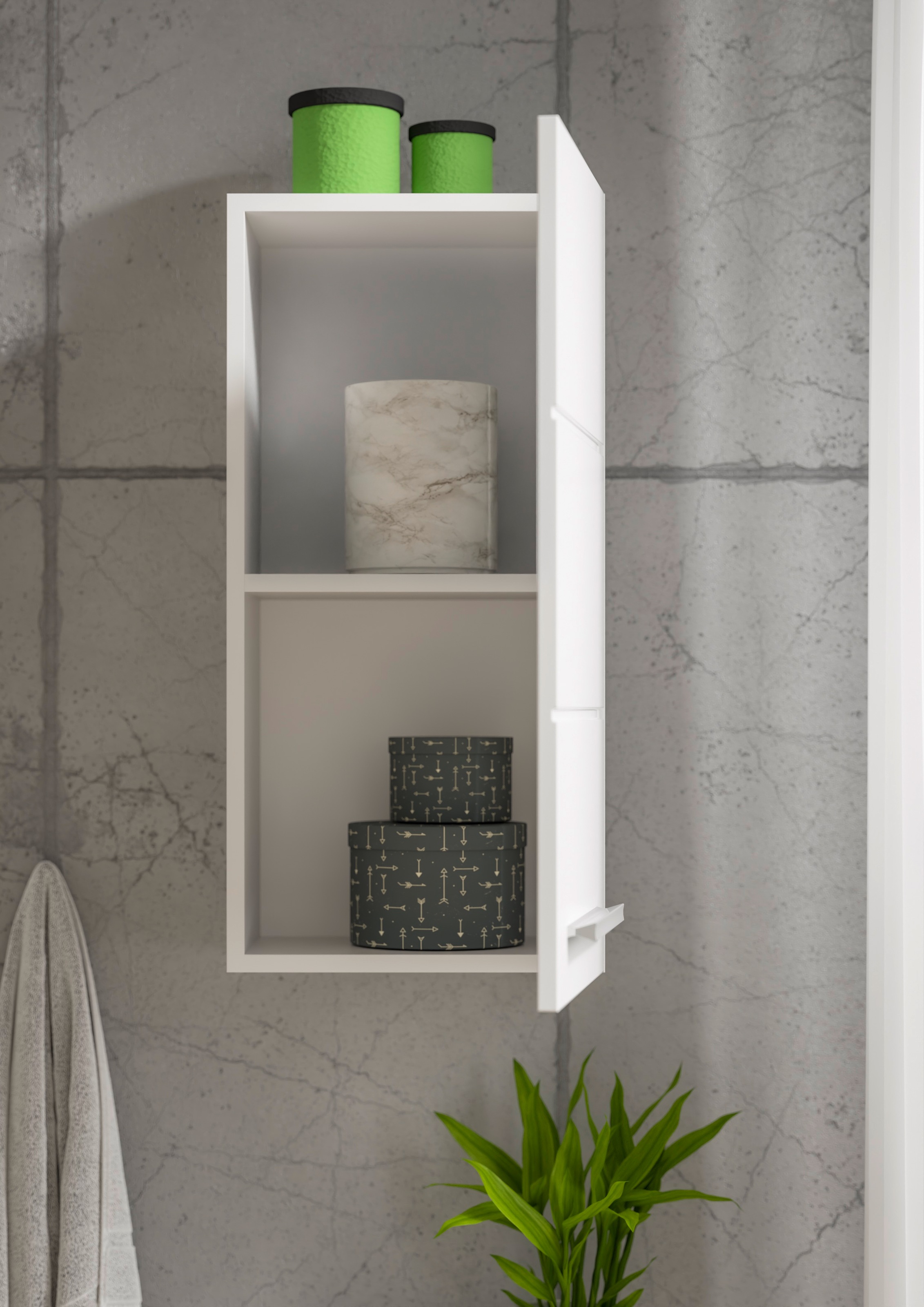 BASIC by Balculina Armoire suspendue »Mandi« 1 cuis tlg. largeur 34 cm, façade laquée brillante