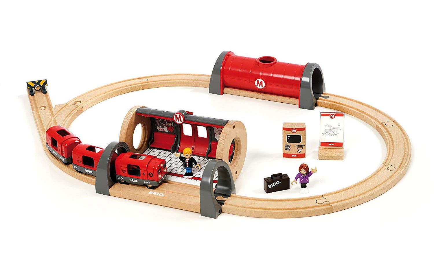 Image of BRIO Spielzeugeisenbahn-Erweiterung "BRIO WORLD Metro Bahn Set"