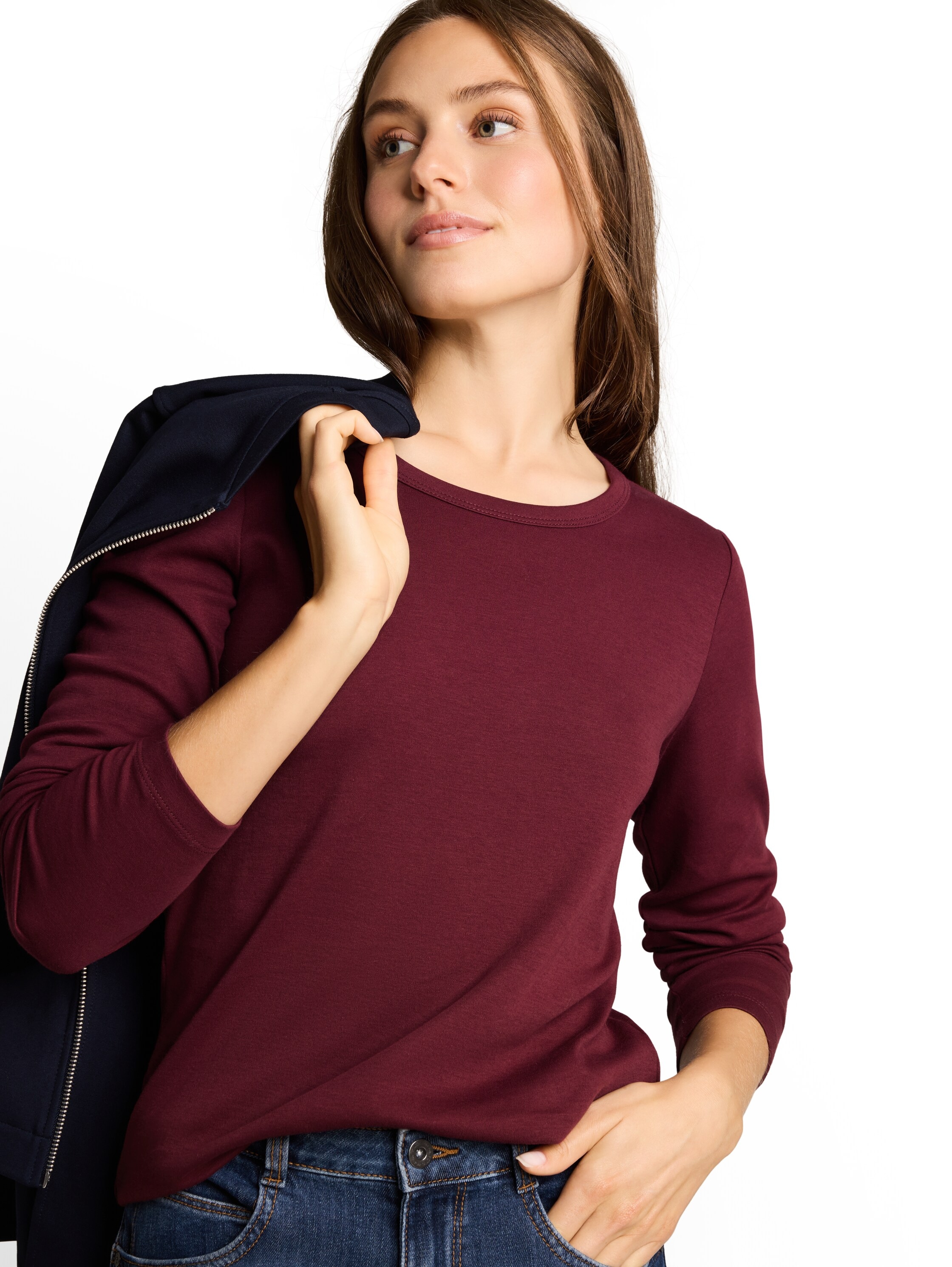 TOM TAILOR T-shirt à manches longues »Regular« avec encolure ronde et stretch