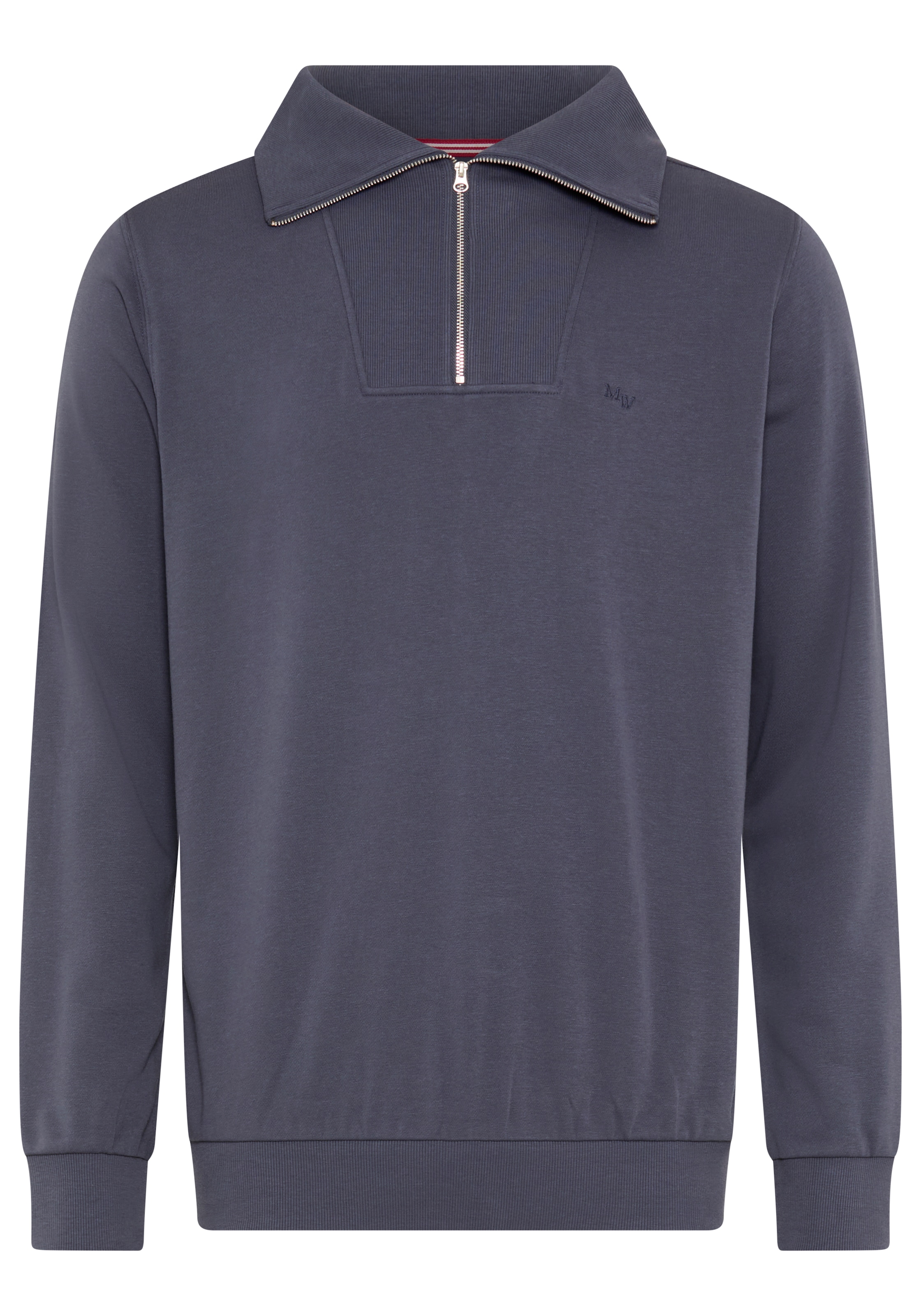 Man's World Sweat-shirt , tendance : pull à col montant avec touche maritime – décontracté, simple, polyvalent
