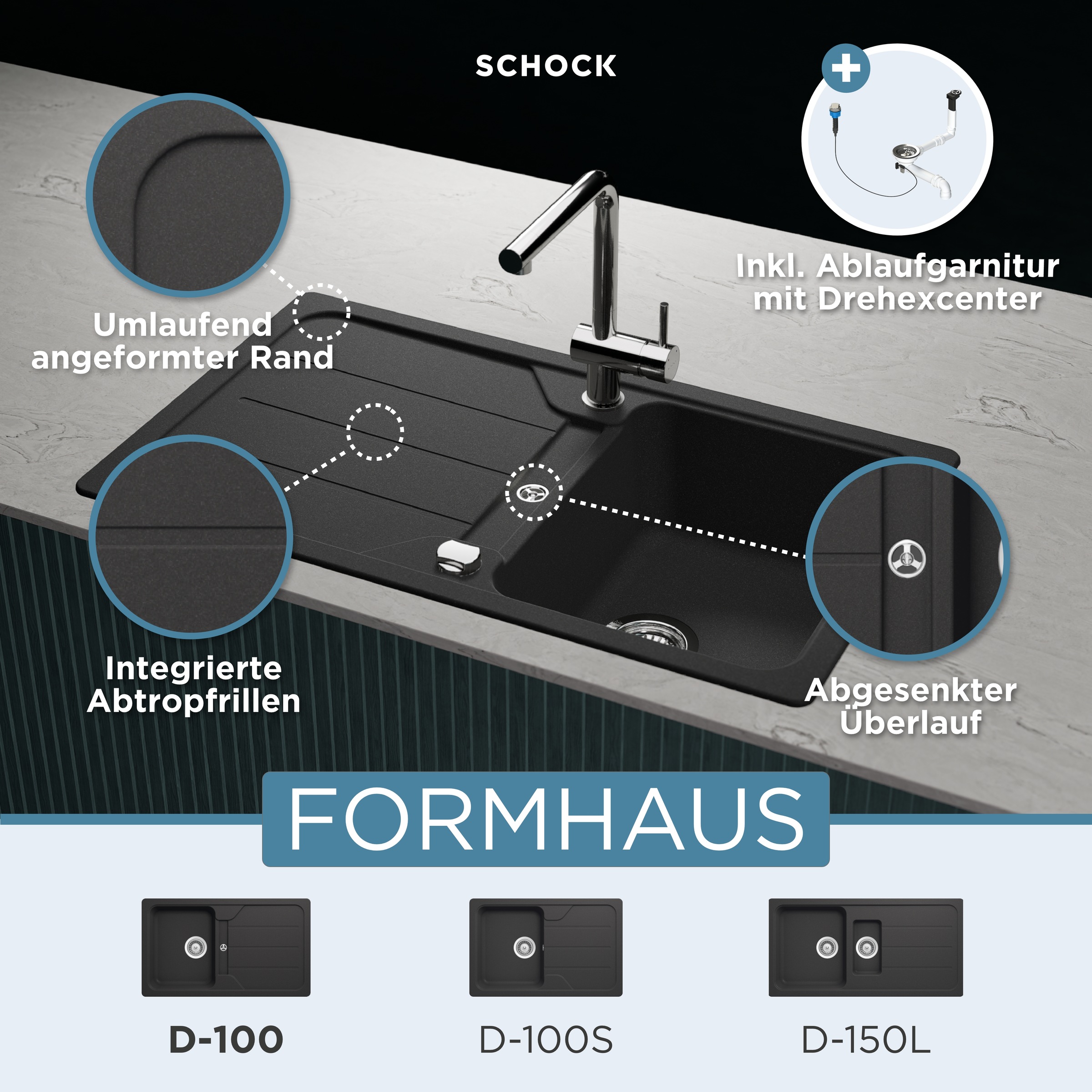 Schock Granitspüle "COMO D-100"