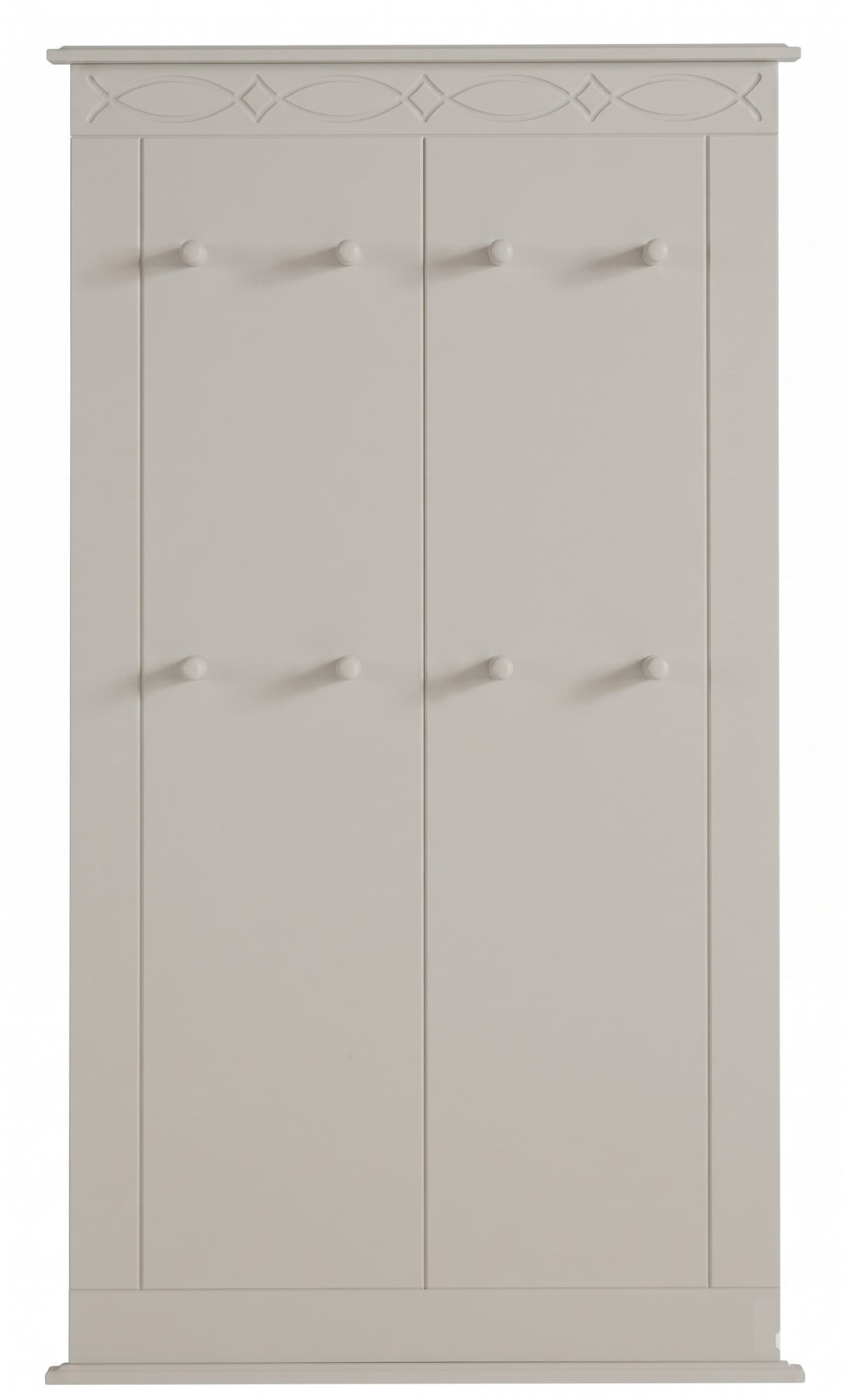 GOODproduct Panneau de vestiaire »Indra« L/P/H : 63/6/100 cm,  en pin massif, FSC®, 8 crochets, ornement discret