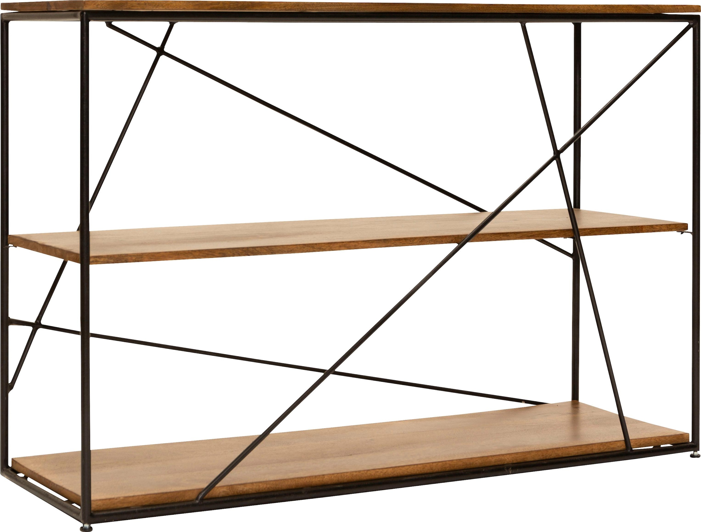 SIT Regal »T-Nest Shelf Small Mangoholz Metall 120 cm Industrial Design« Mangoholz mit Metallgestell im Industrial Design