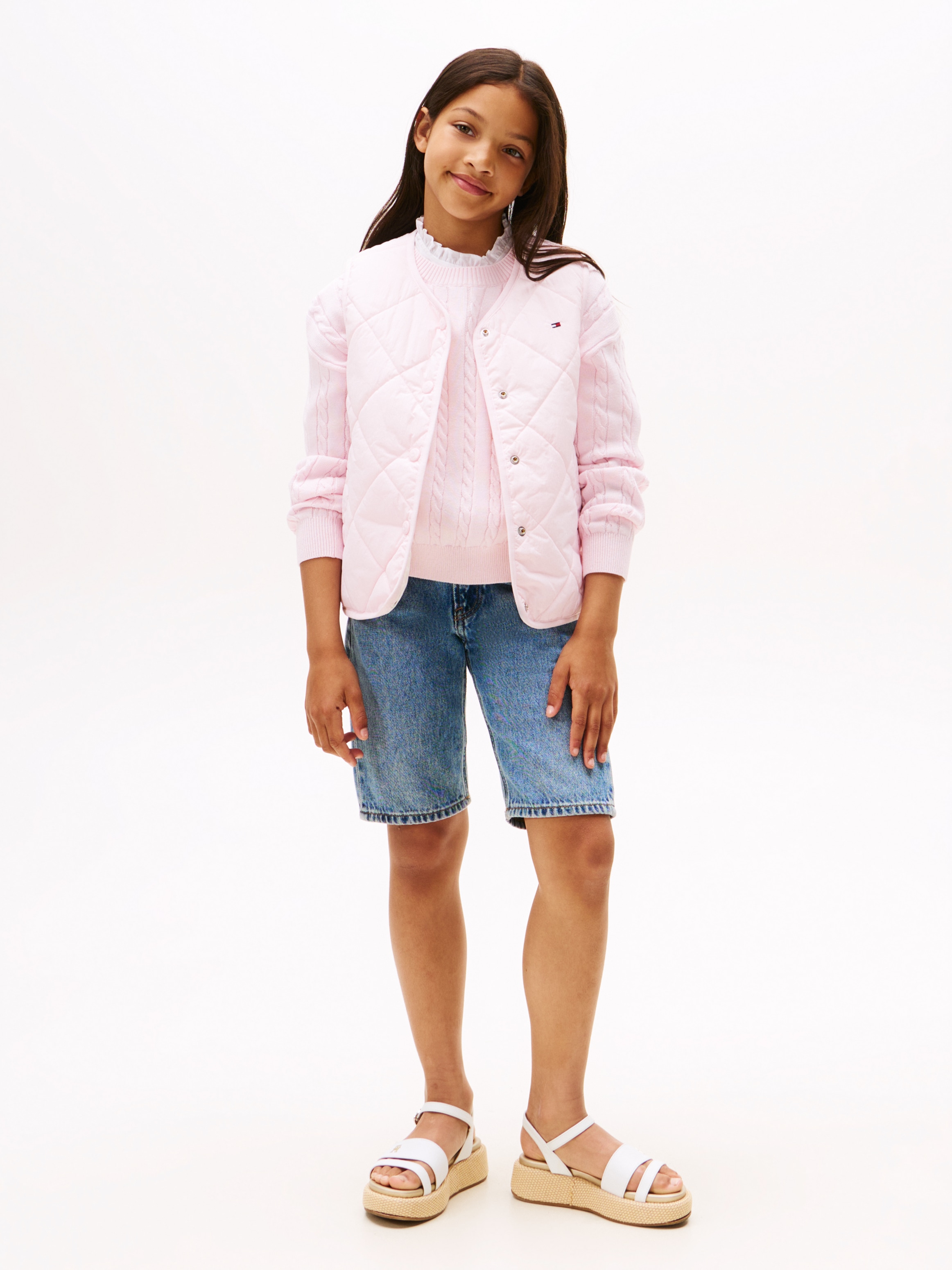 Tommy Hilfiger Wendeweste »REVERSIBLE QUILTED VEST«, für Kinder bis 16 Jahre, mit grossen Druckknöpfen