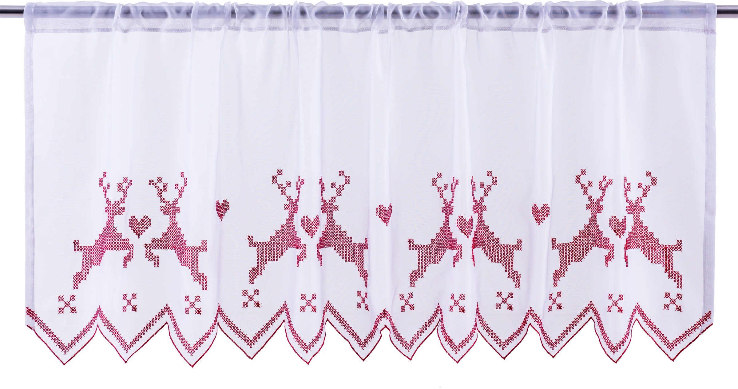 Image of my home Scheibengardine »Hirsch«, (1 St.), Halbtransparent, Bedruckt, Baumwolle bei Ackermann Versand Schweiz