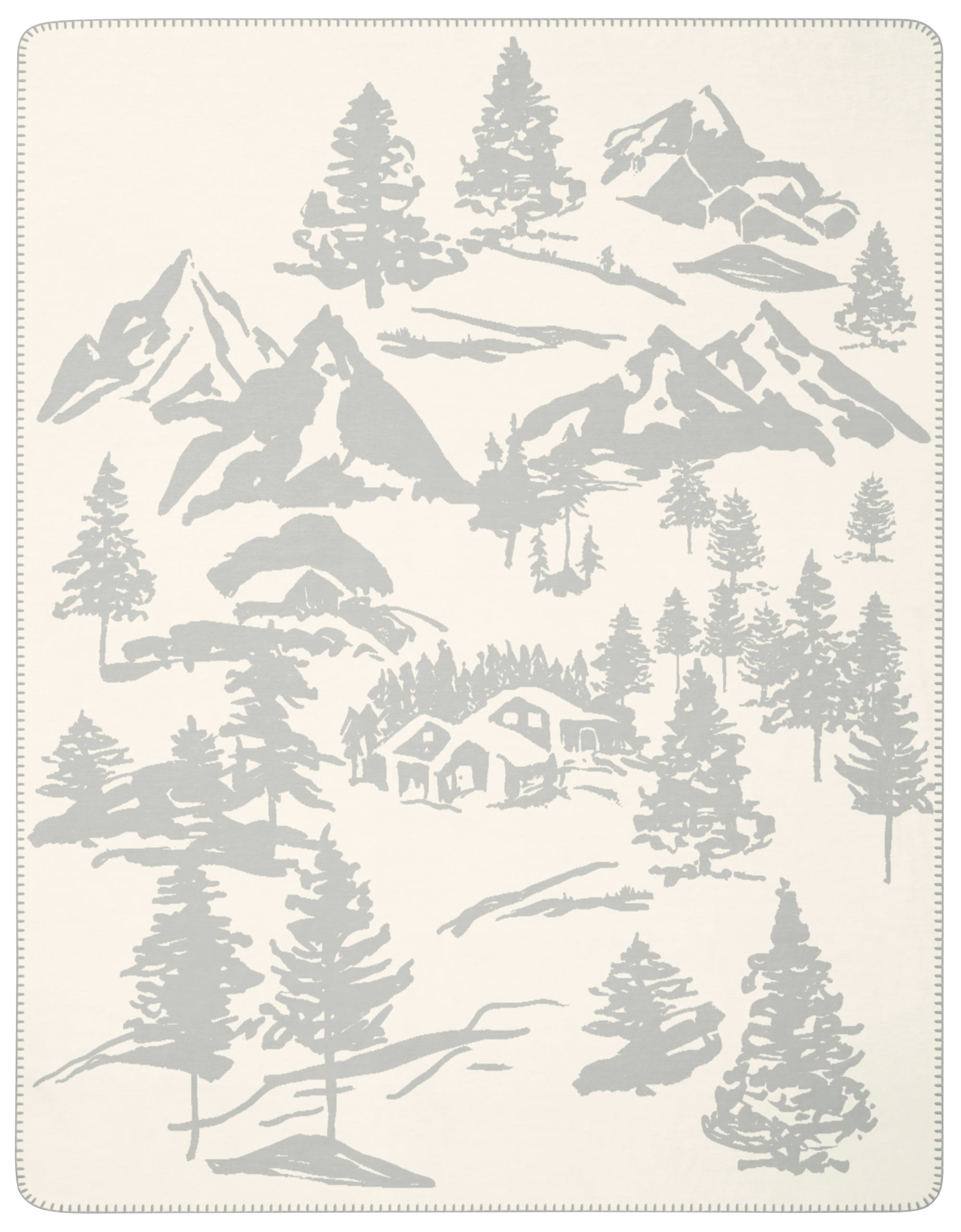 Biederlack Couverture d'intérieur »Mountain Dreams« romantischer Winter in den Bergen