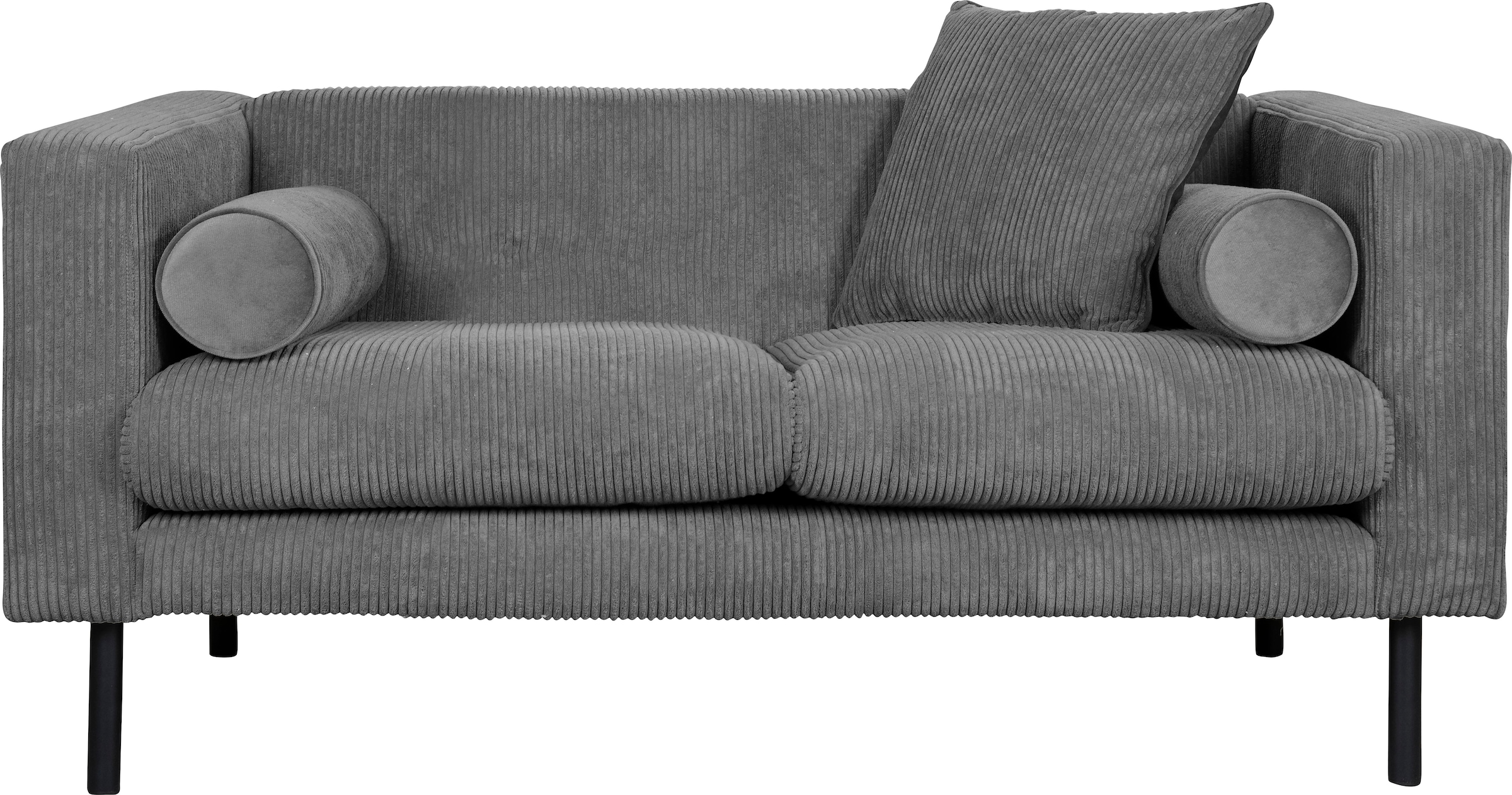 Guido Maria Kretschmer Home&Living 2-Sitzer »Lillibeth Designsofa mit Wellenunterfederung, Masse B/T/H: 155/74/83 cm«, Zierkissen als Wendekissen, in Samtoptik oder Cord