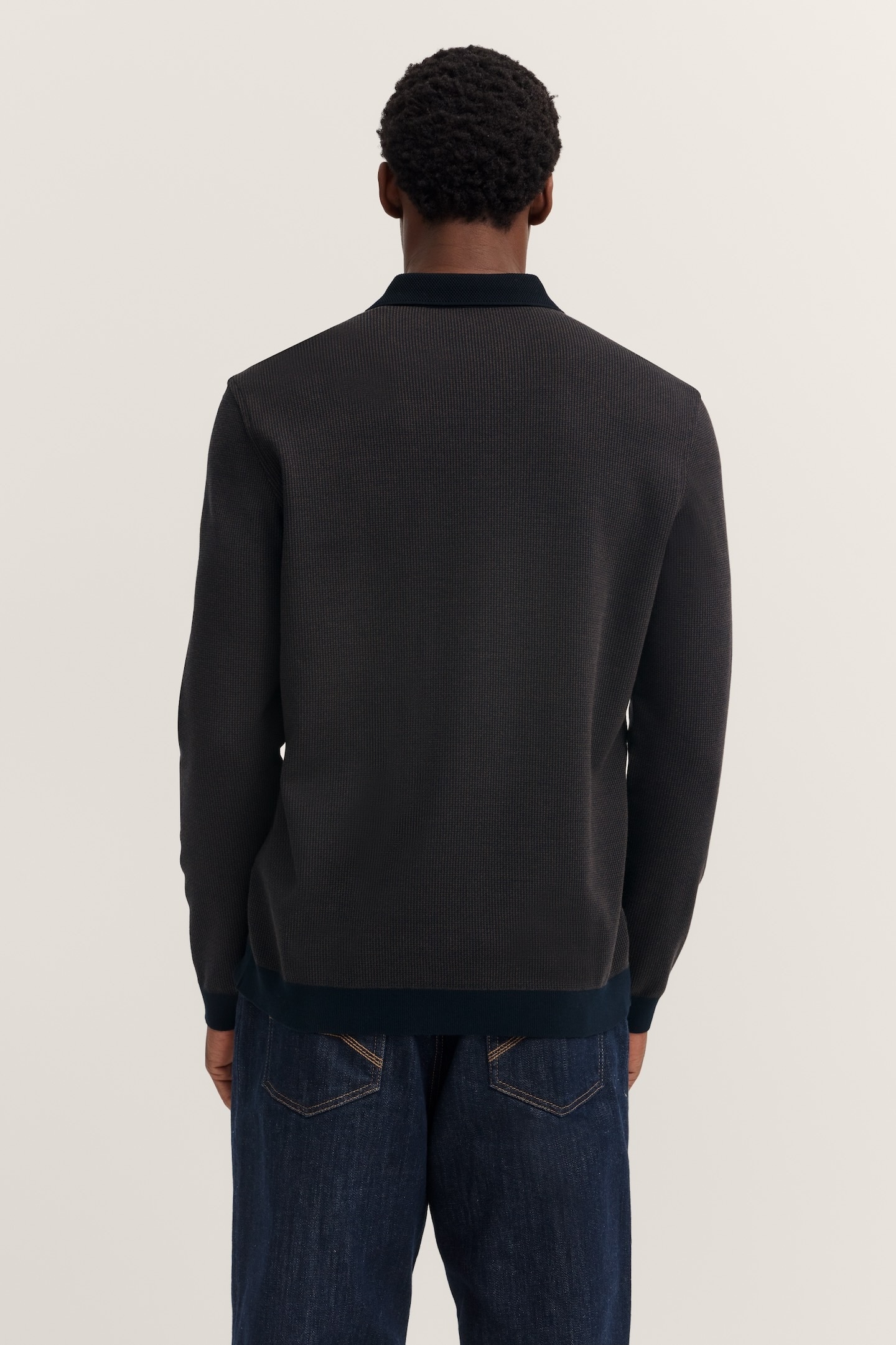 bugatti Polo à manches longues »Modern Fit« mit Brusttasche