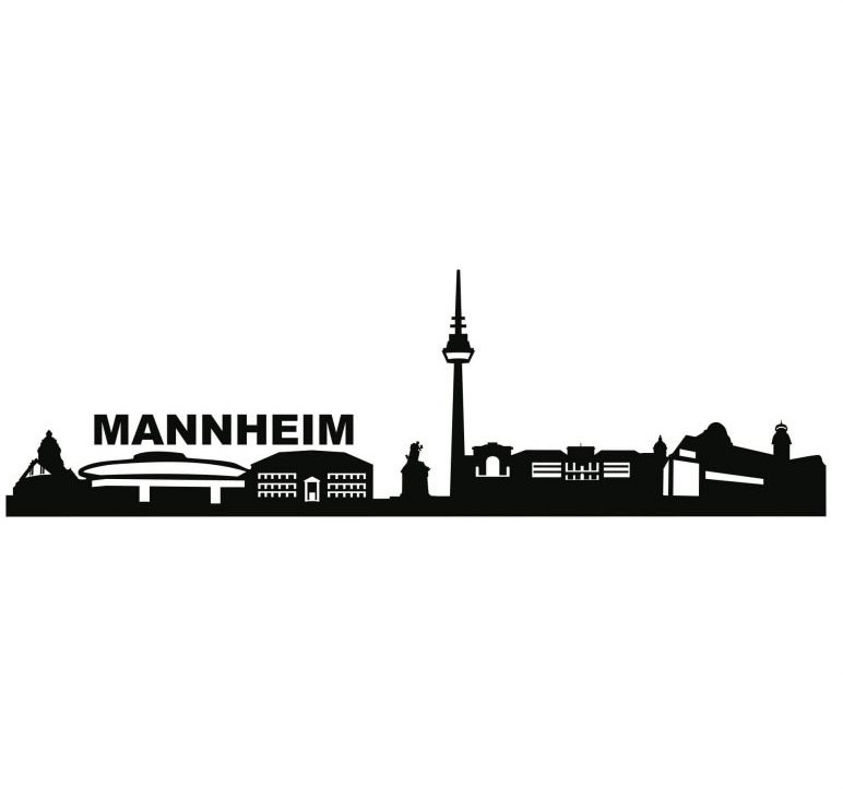 Image of Wall-Art Wandtattoo »Stadt Skyline Mannheim 120cm«, (1 St.) bei Ackermann Versand Schweiz
