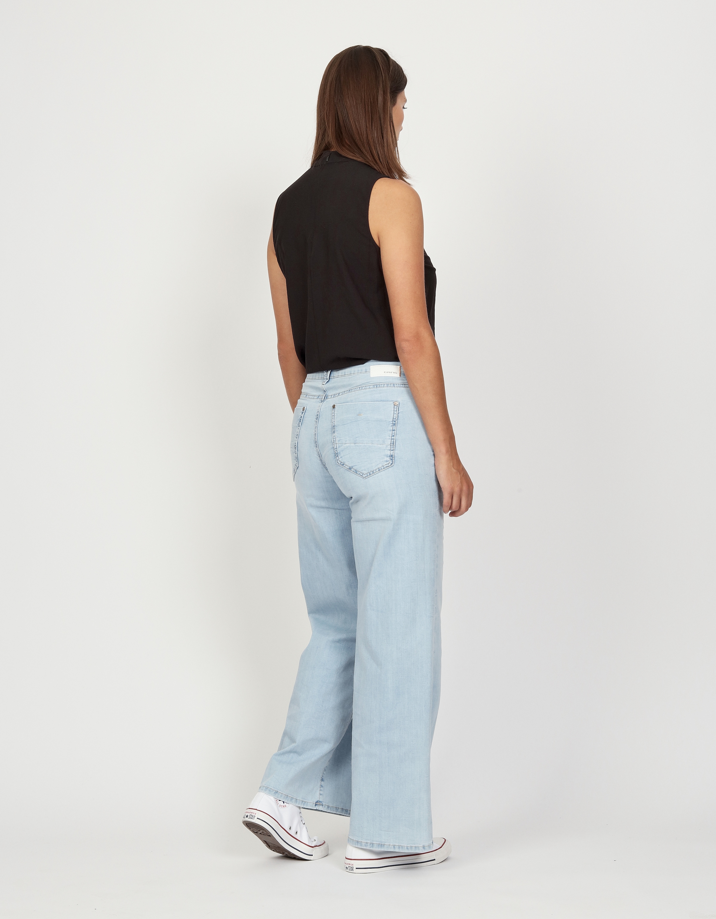 GANG Weite Jeans »94CARLOTTA«, weiter Fit im bodenlangen Palazzo-Style
