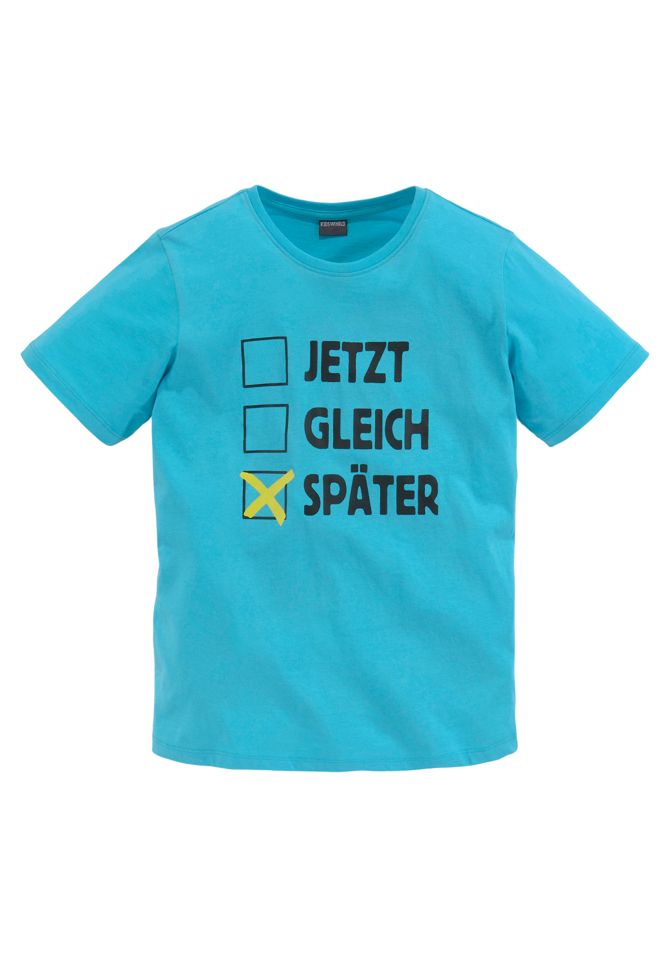 Modische KIDSWORLD T-Shirt »SPÄTER«, Spruch versandkostenfrei bestellen