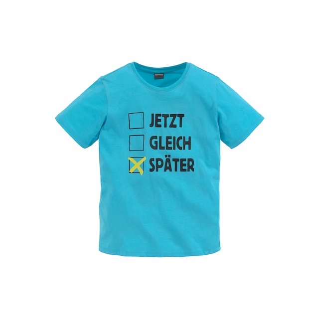 Modische KIDSWORLD T-Shirt »SPÄTER«, Spruch versandkostenfrei bestellen