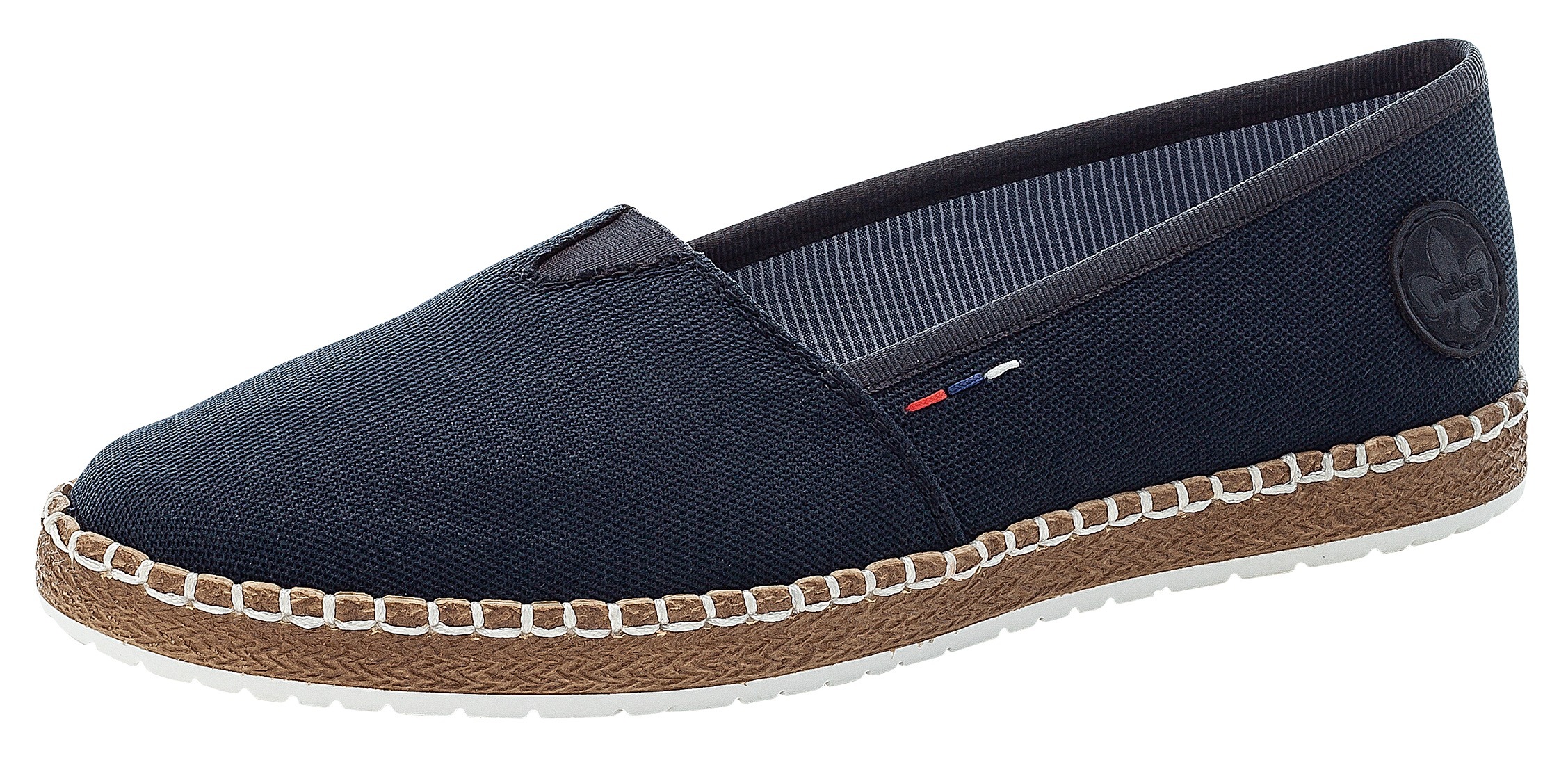 Image of Rieker Slipper, mit gestreiftem Innenfutter, schmale Form bei Ackermann Versand Schweiz