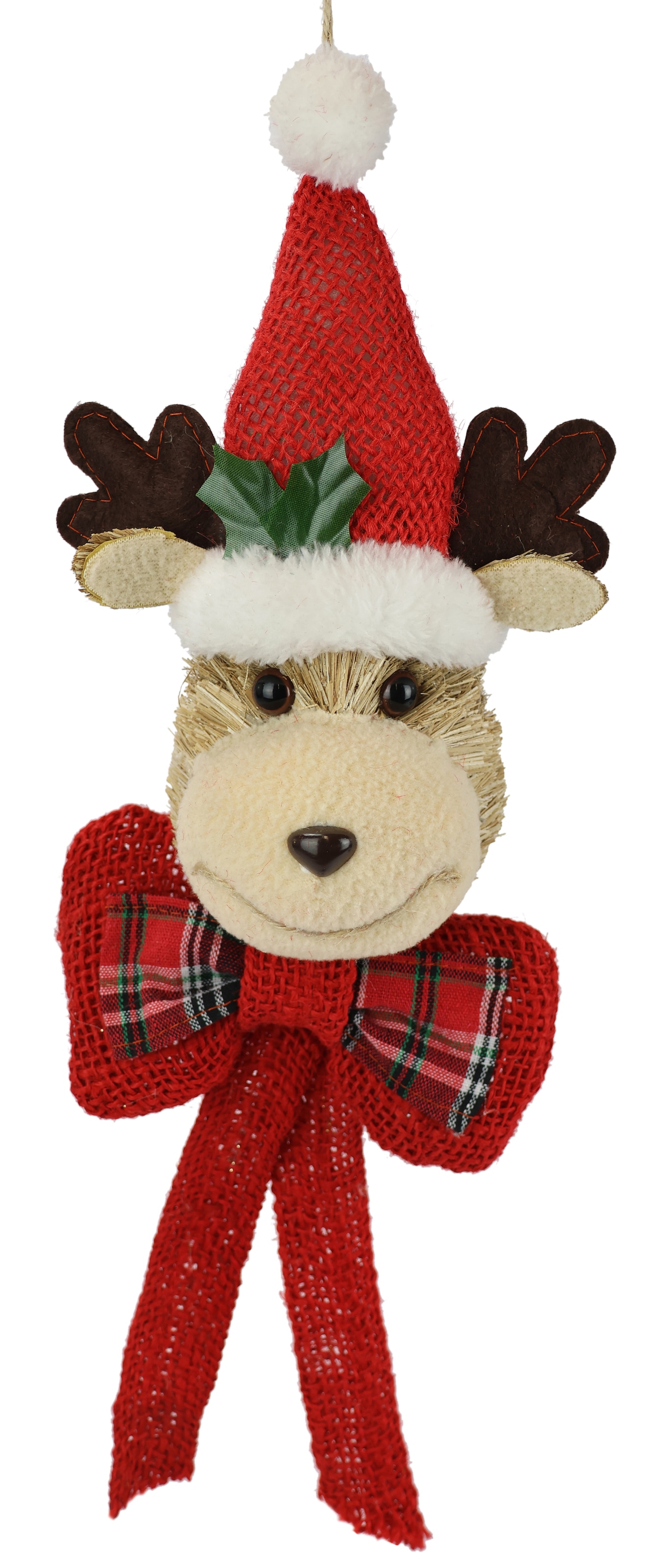 Image of I.GE.A. Dekohänger "Elch zum Hängen" Rentier mit Schleife Weihnachten Adventsdekoration Dekofigur
