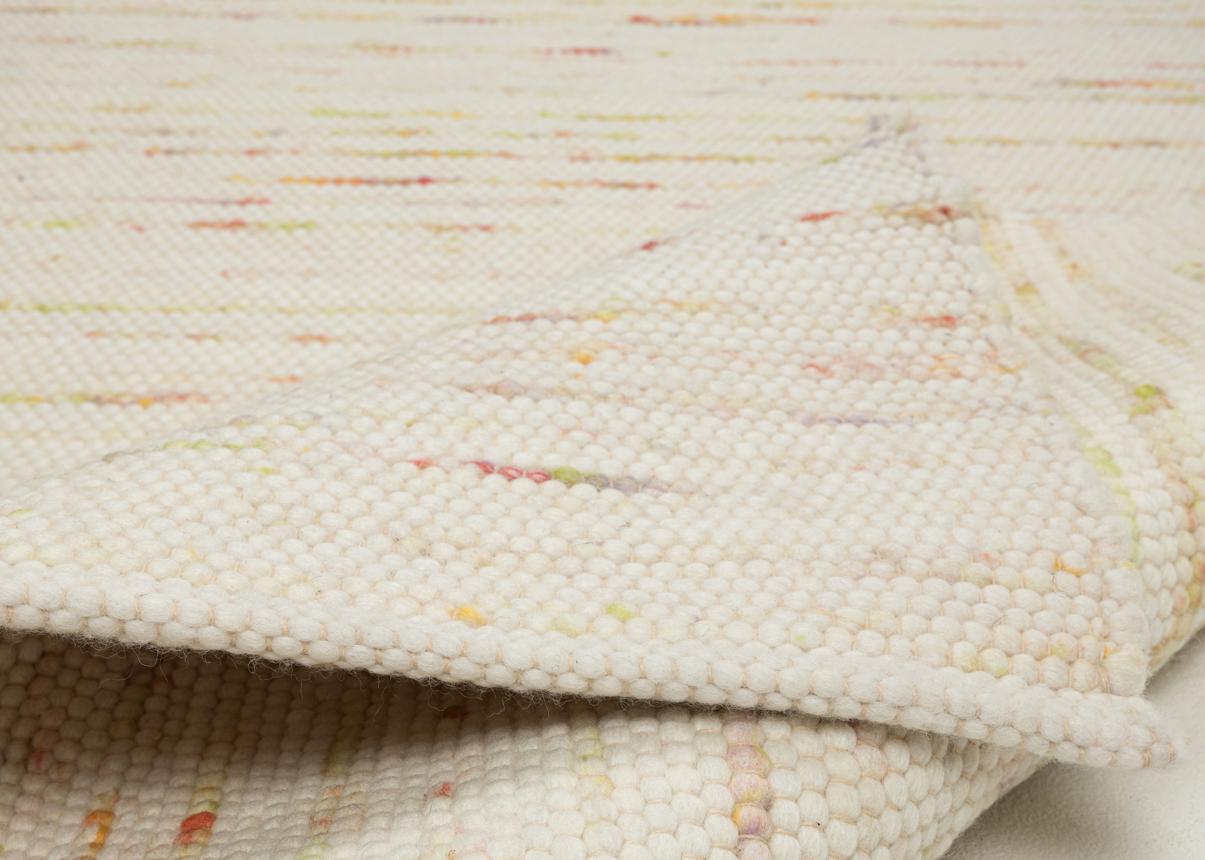 my home Tapis en laine »Pirker« Rectangulaire 12 mm Höhe Wendeteppich, meliert, reine Wolle, handgewebt, Scandi, Wohnzimmer