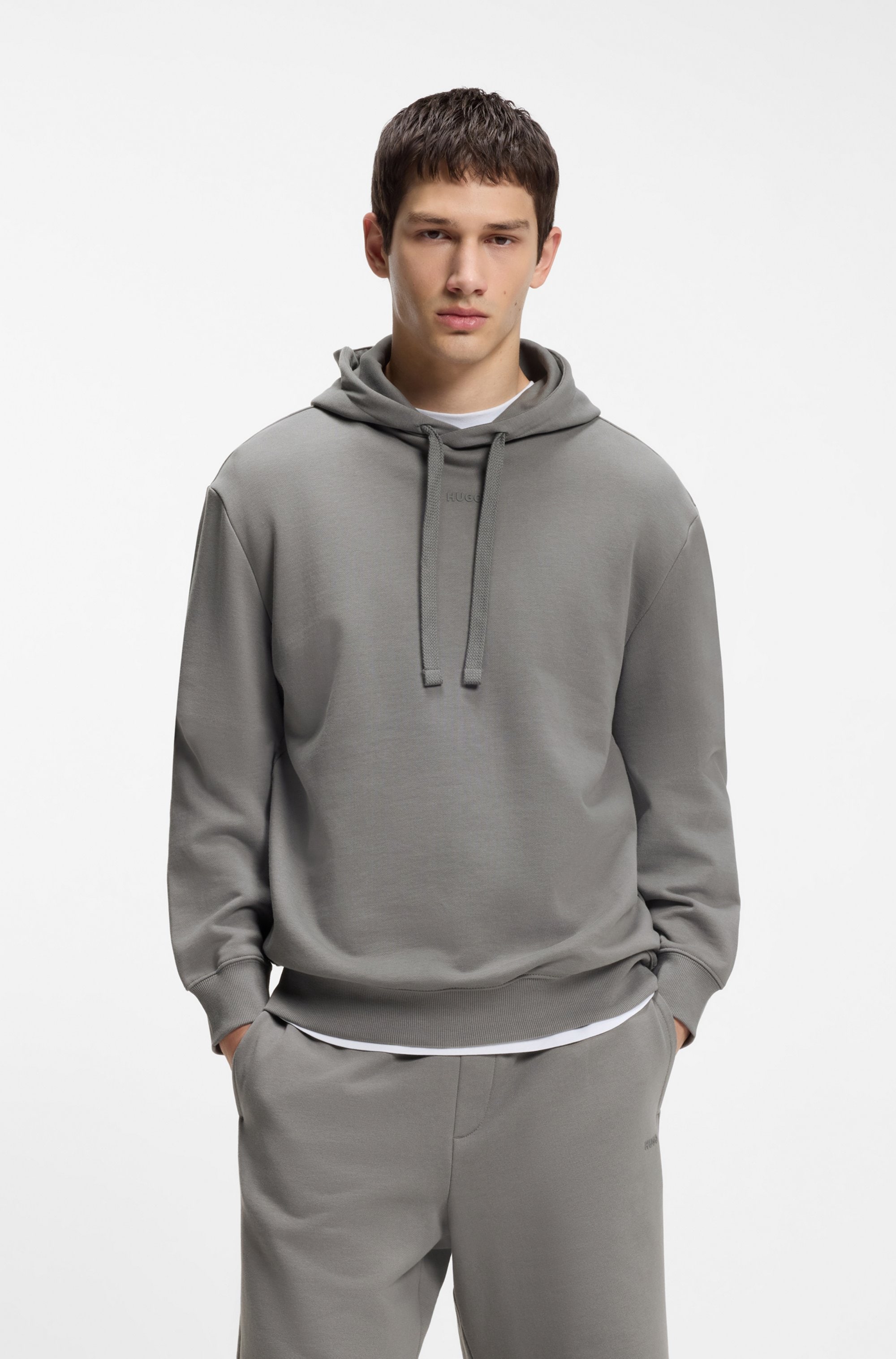 Image of HUGO Kapuzensweatshirt "Dapo", Kapuze mit Kordelzug, Relaxed Fit, HUGO Logo