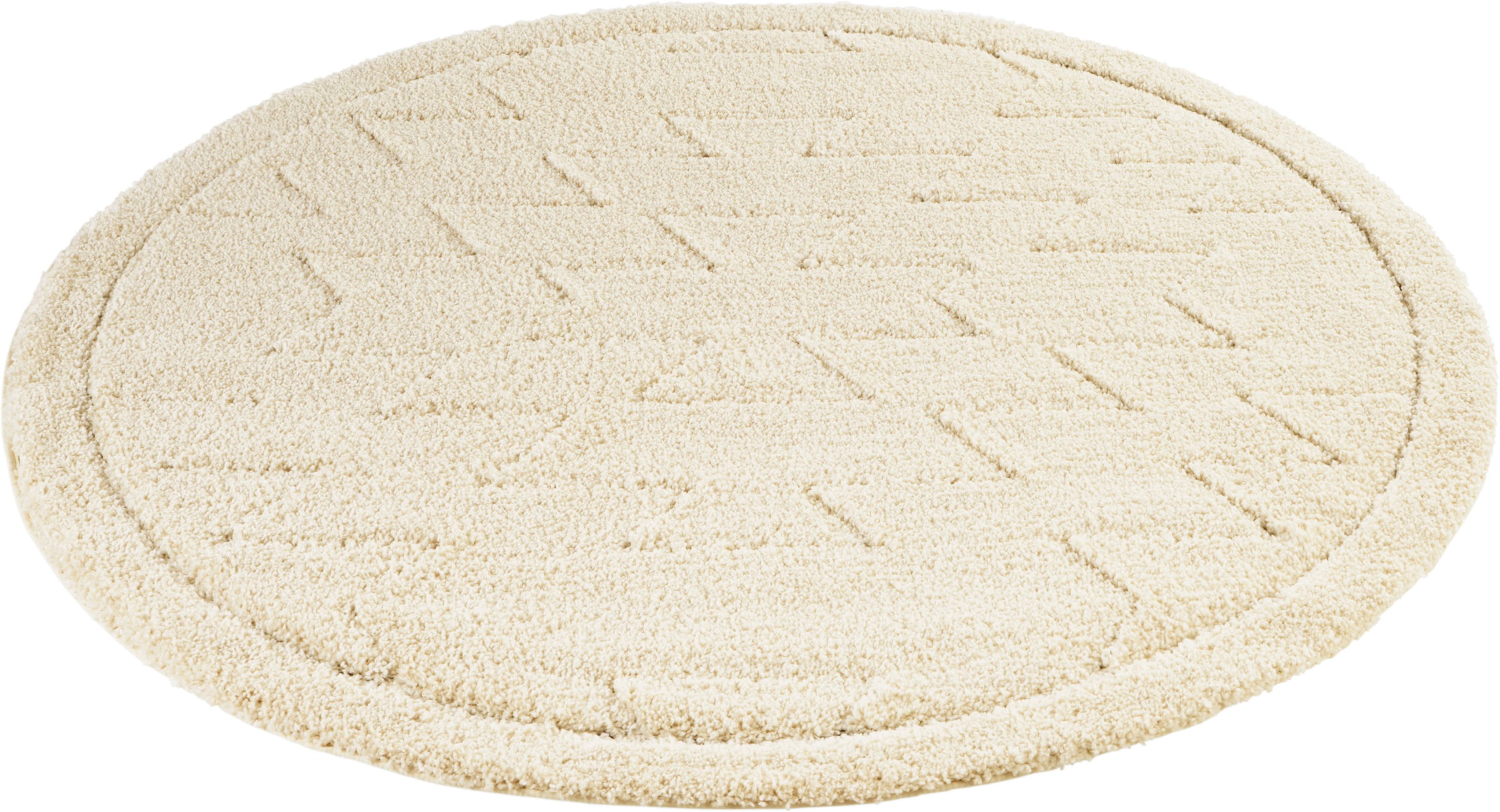 Image of MINT RUGS Designteppich »Cara«, rund, 22 mm Höhe, Hoch-Tief Struktur, sehr weicher Flor, Wohnzimmer, Schlafzimmer, Robust, Pflegeleicht, ringsum gekettelt bei Ackermann Versand Schweiz