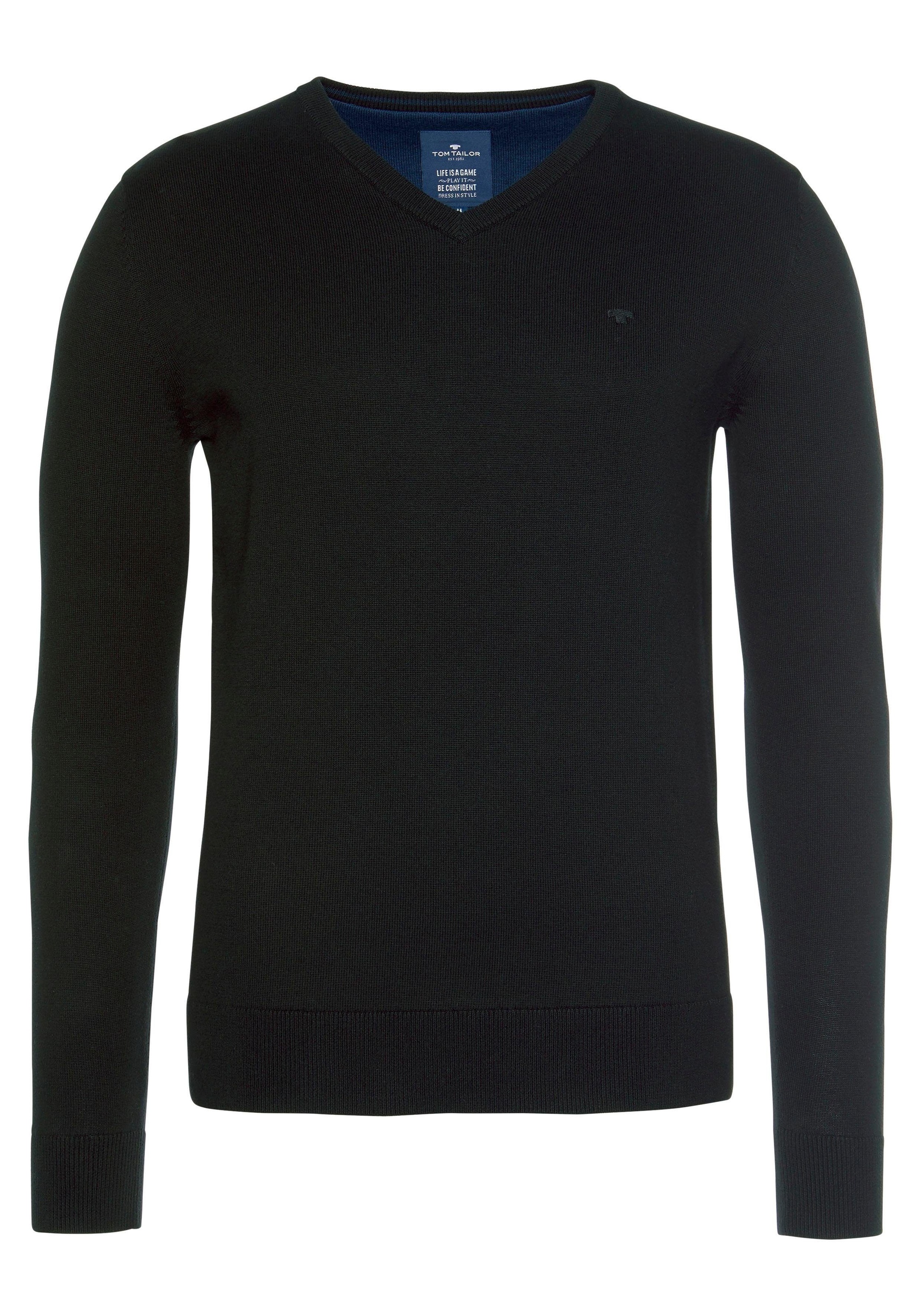 TOM TAILOR Strickpullover, mit Logostickerei