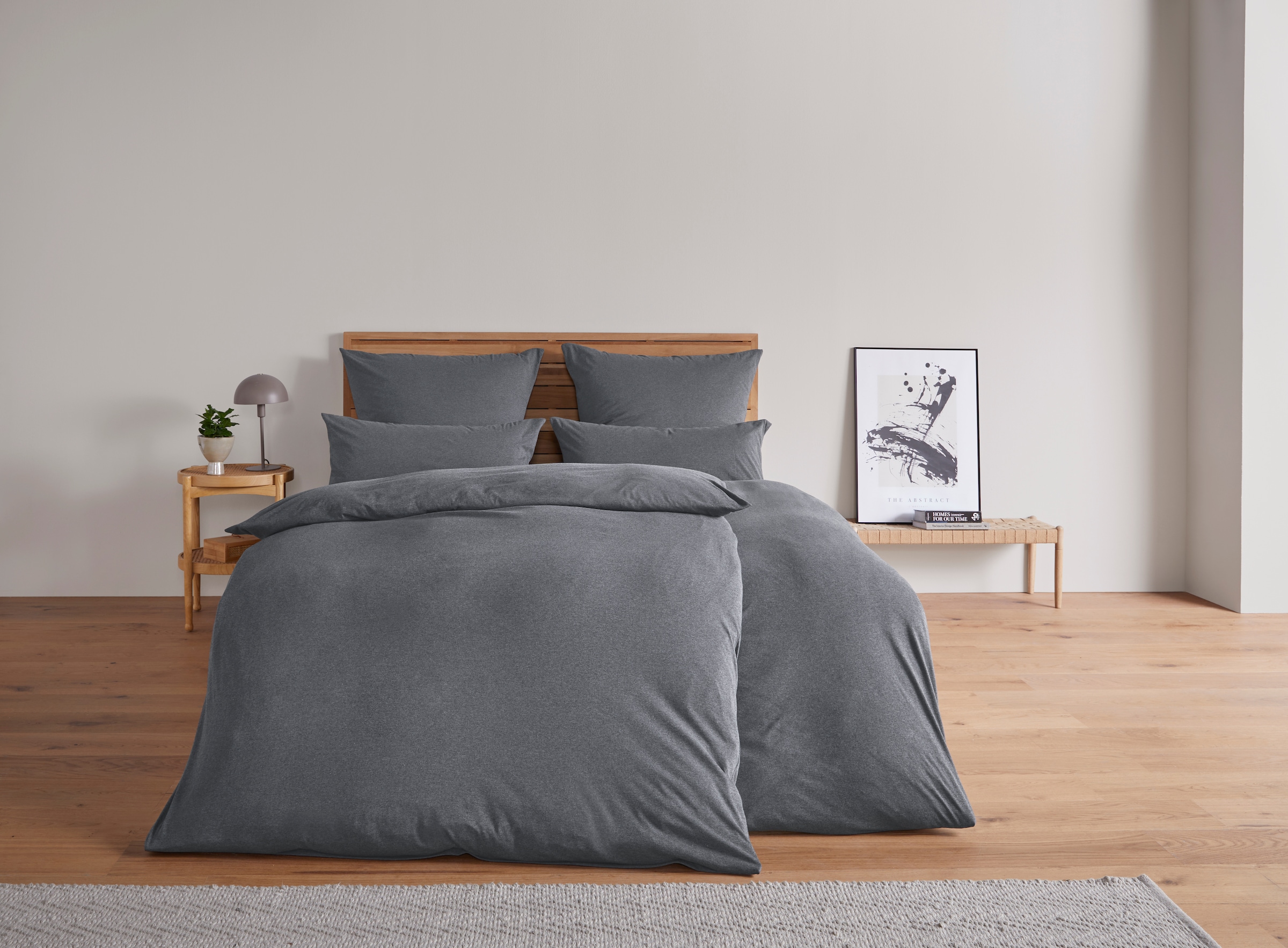 my home Linge de lit »Valje« 2 cuis tlg. NEUHEIT: ab Grösse 135x200 cm, Jersey Qualität in Melange-Optik