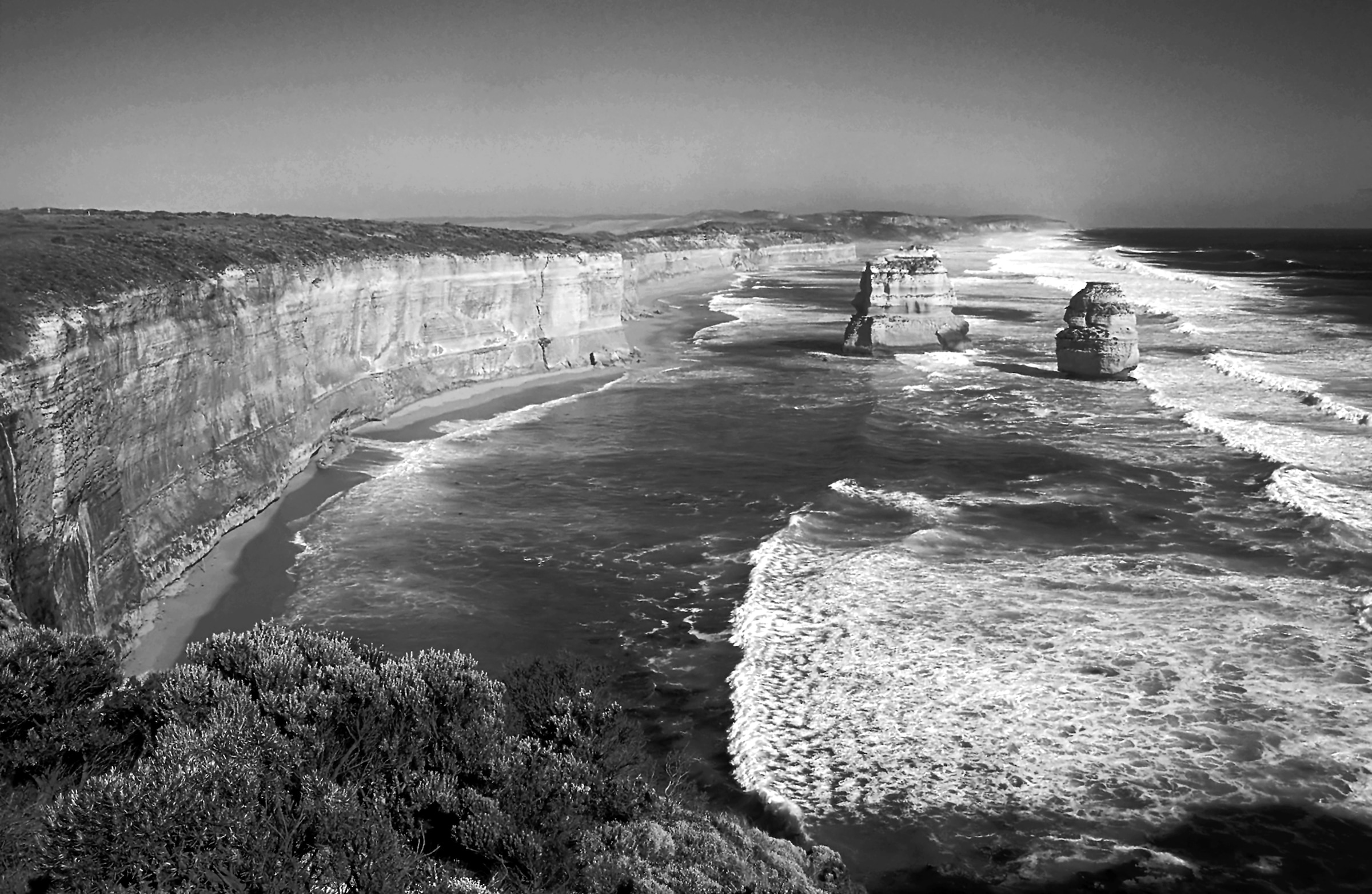 Image of Papermoon Fototapete "Küste schwarz & weiss"