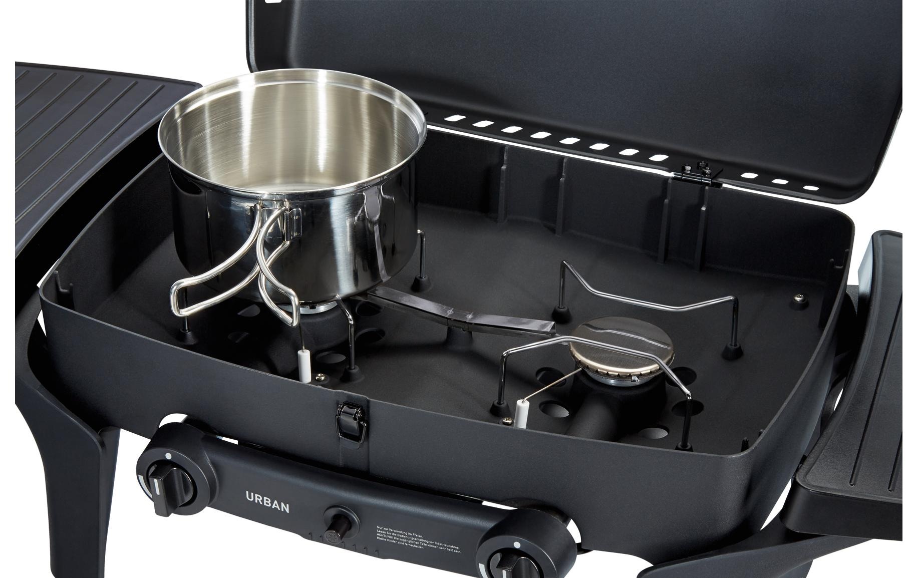 Enders® Gasgrill »Urban« Mobiler Gasgrill mit 2-Brenner für Grillen, Kochen und Backen