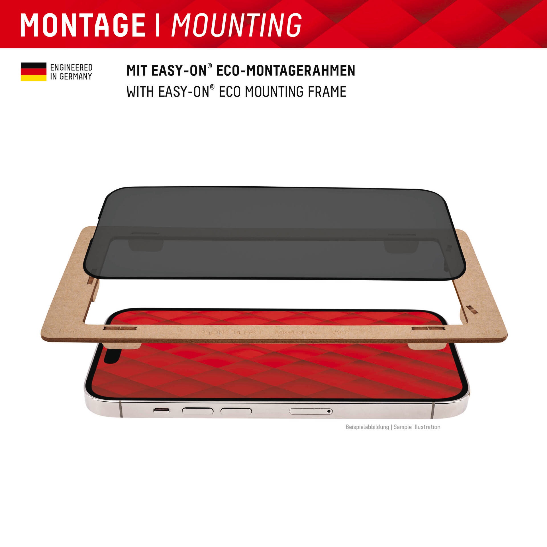 Displex Displayschutzglas »Privacy Glass« für Samsung Galaxy S24 Ultra Blickschutz Displayschutzfolie Displayschutz kratzer-resistent 10H