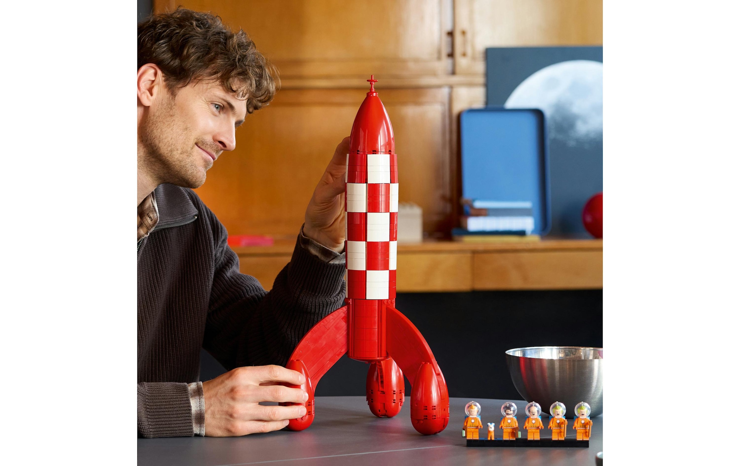 LEGO® Konstruktionsspielsteine »Die Mondrakete von Tim und Struppi (21367), LEGO Ideas« Made in Europe