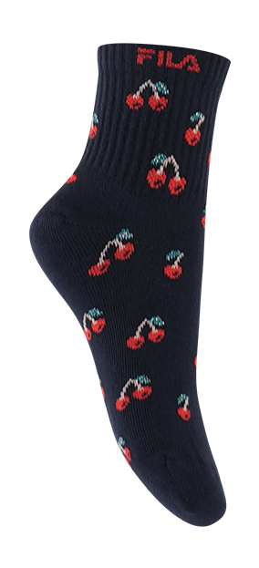 Fila Chaussettes de baskets 6 Paar,  Cotton-Mix, Cherry-Design
