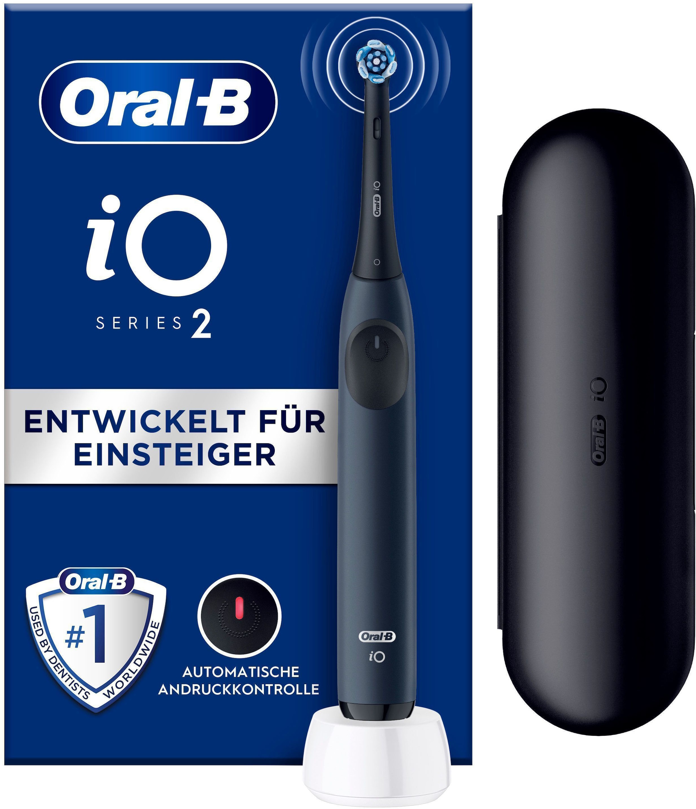 Image of Oral-B Elektrische Zahnbürste "iO Series 2" 1 Stk. Aufsteckbürsten für die ultimative Reinigung, Reise-Etui