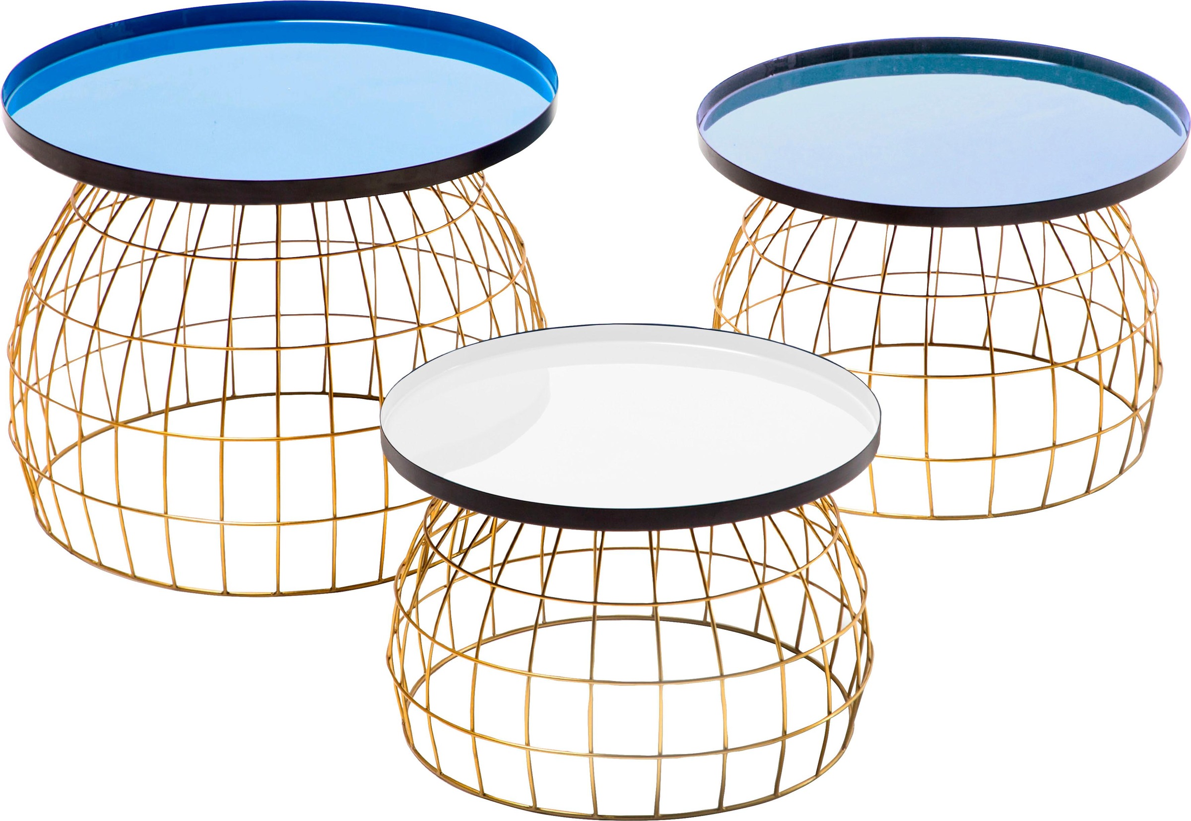 Kayoom Beistelltisch "Laudatio Beistelltisch-Set, Beistelltische im 3er-Set,Gitteroptik" Set, 3 Stk. tlg. 3er-Set, vielfältig einsetzbar, aktuelle Farben