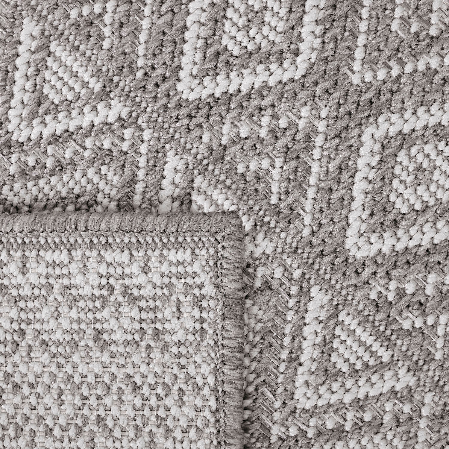 Paco Home Teppich »Vermont 190«, rechteckig, 4 mm Höhe, Flachgewebe, modernes Design mit Rauten, gesteift, Outdoor geeignet