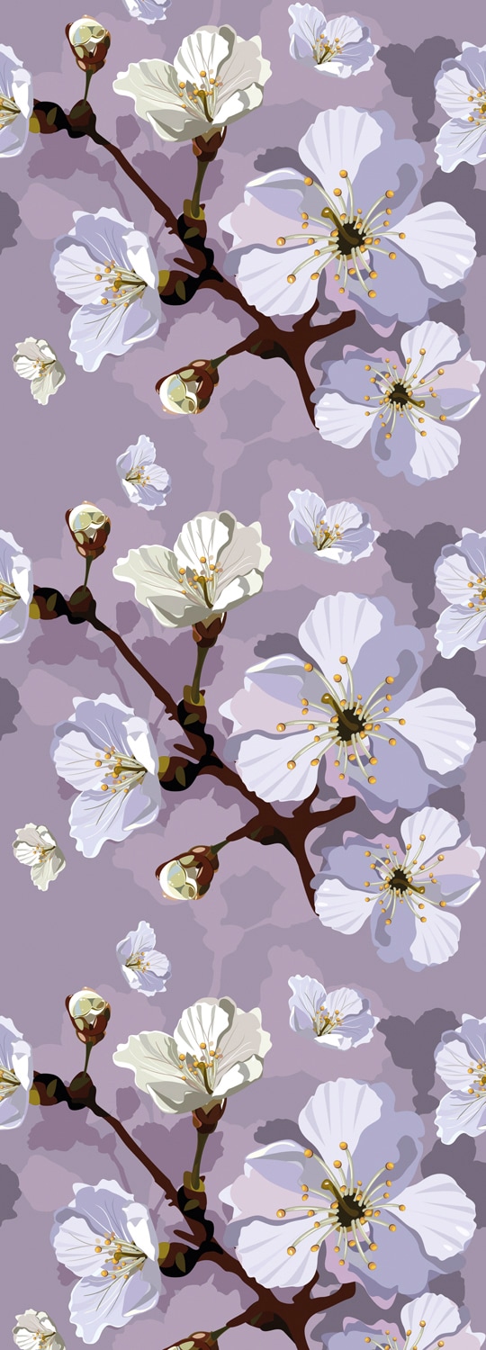Image of queence Vinyltapete "Callum" Motiv bedruckt botanisch floral gemustert natürlich glatt 90x250cm, selbstklebend, kinderleichte Anbringung, Sticker